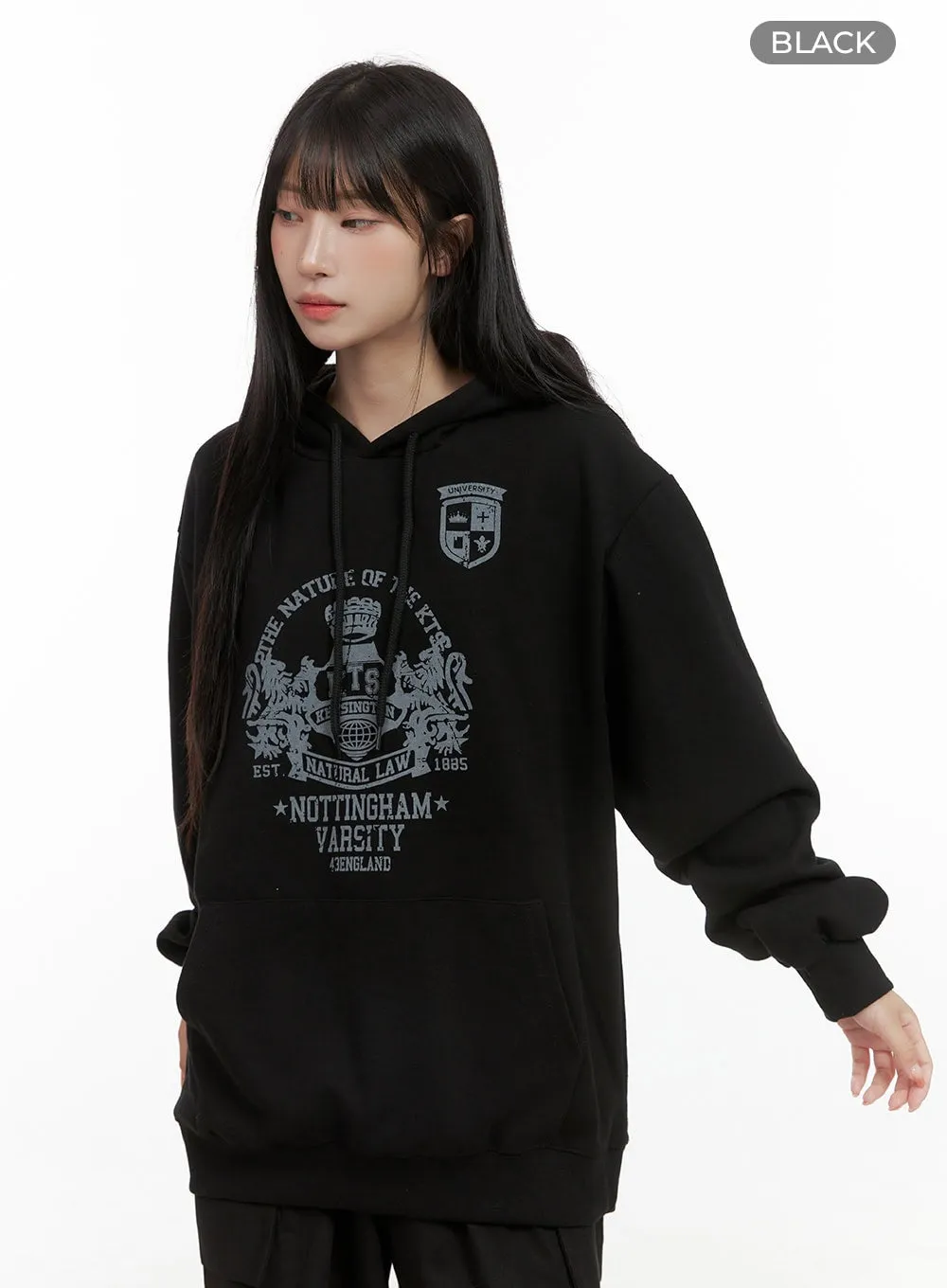 Cotton Oversize Graphic Hoodie CS403