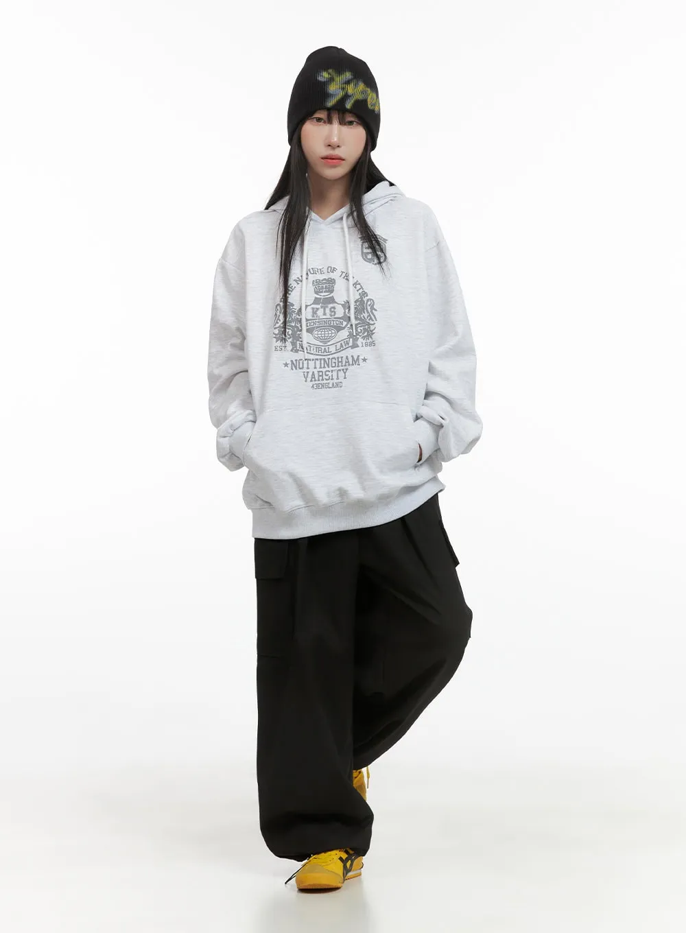 Cotton Oversize Graphic Hoodie CS403