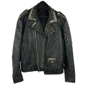 Customized Studded Motorcycle Jacket Punk Rock Rancid Total Chaos