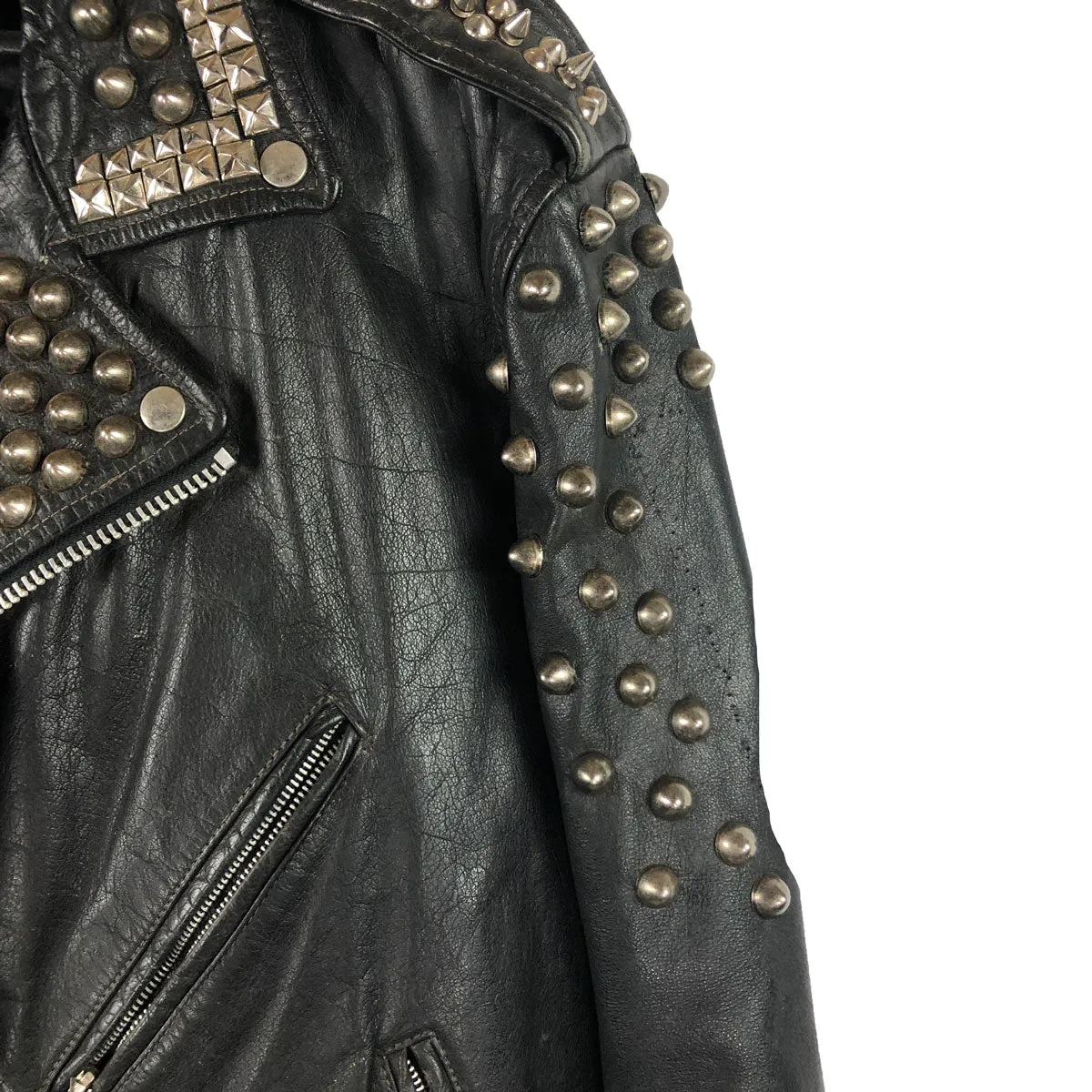 Customized Studded Motorcycle Jacket Punk Rock Rancid Total Chaos