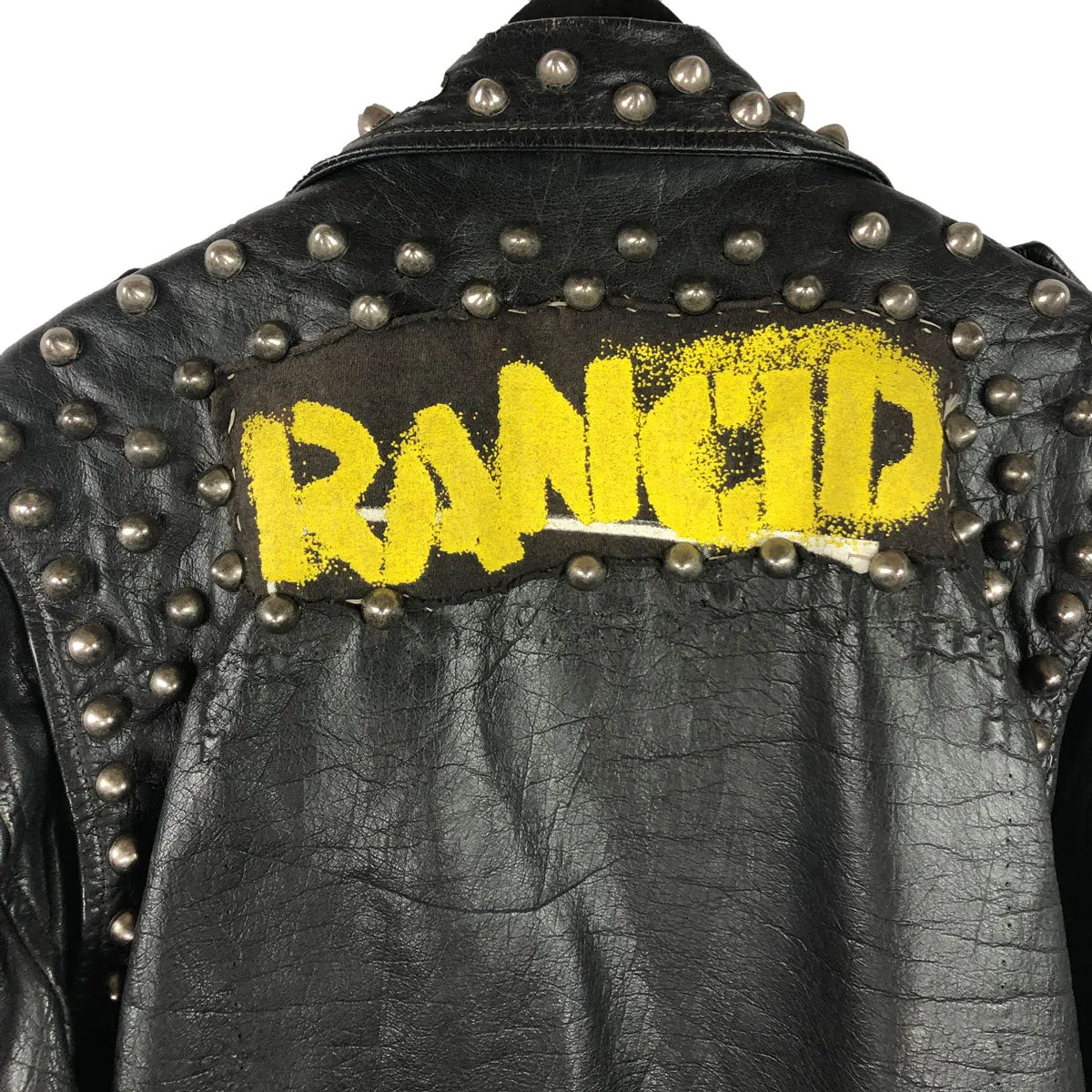 Customized Studded Motorcycle Jacket Punk Rock Rancid Total Chaos