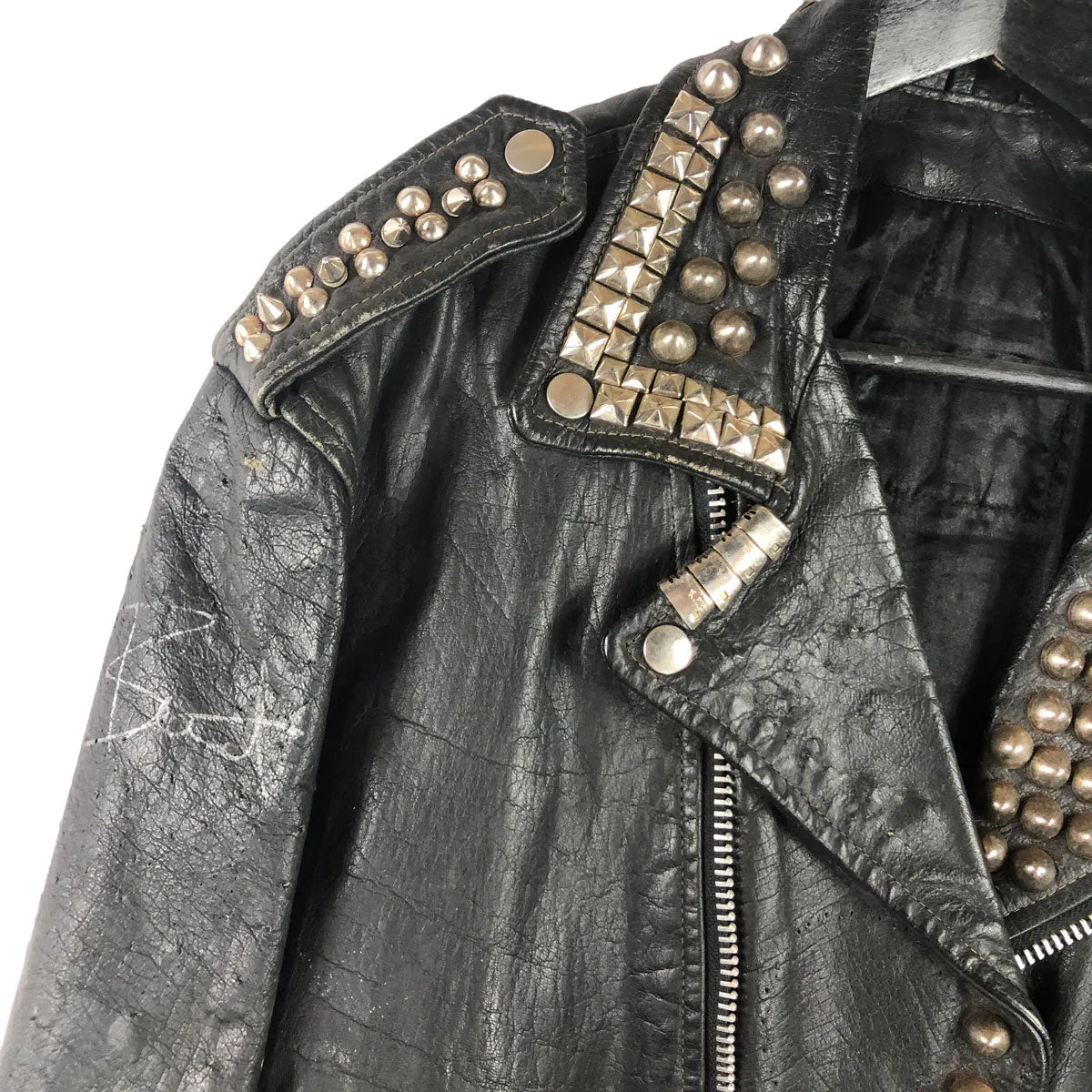 Customized Studded Motorcycle Jacket Punk Rock Rancid Total Chaos