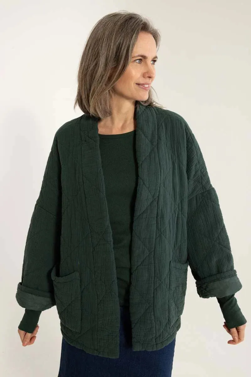 Danefae danekatrin quilt jacket dark forest