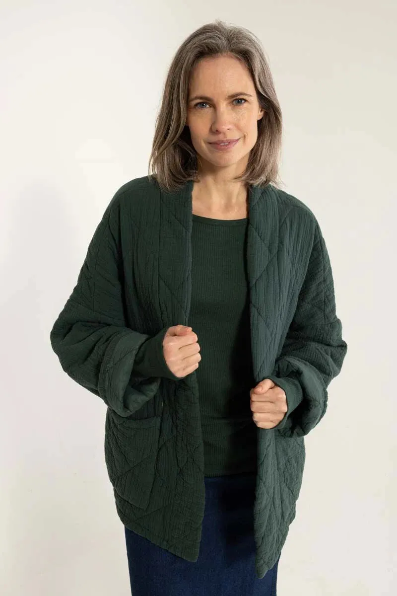 Danefae danekatrin quilt jacket dark forest