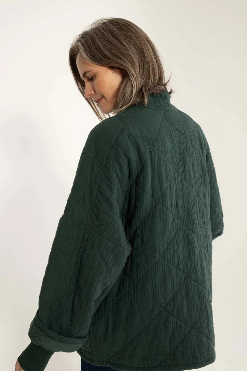 Danefae danekatrin quilt jacket dark forest