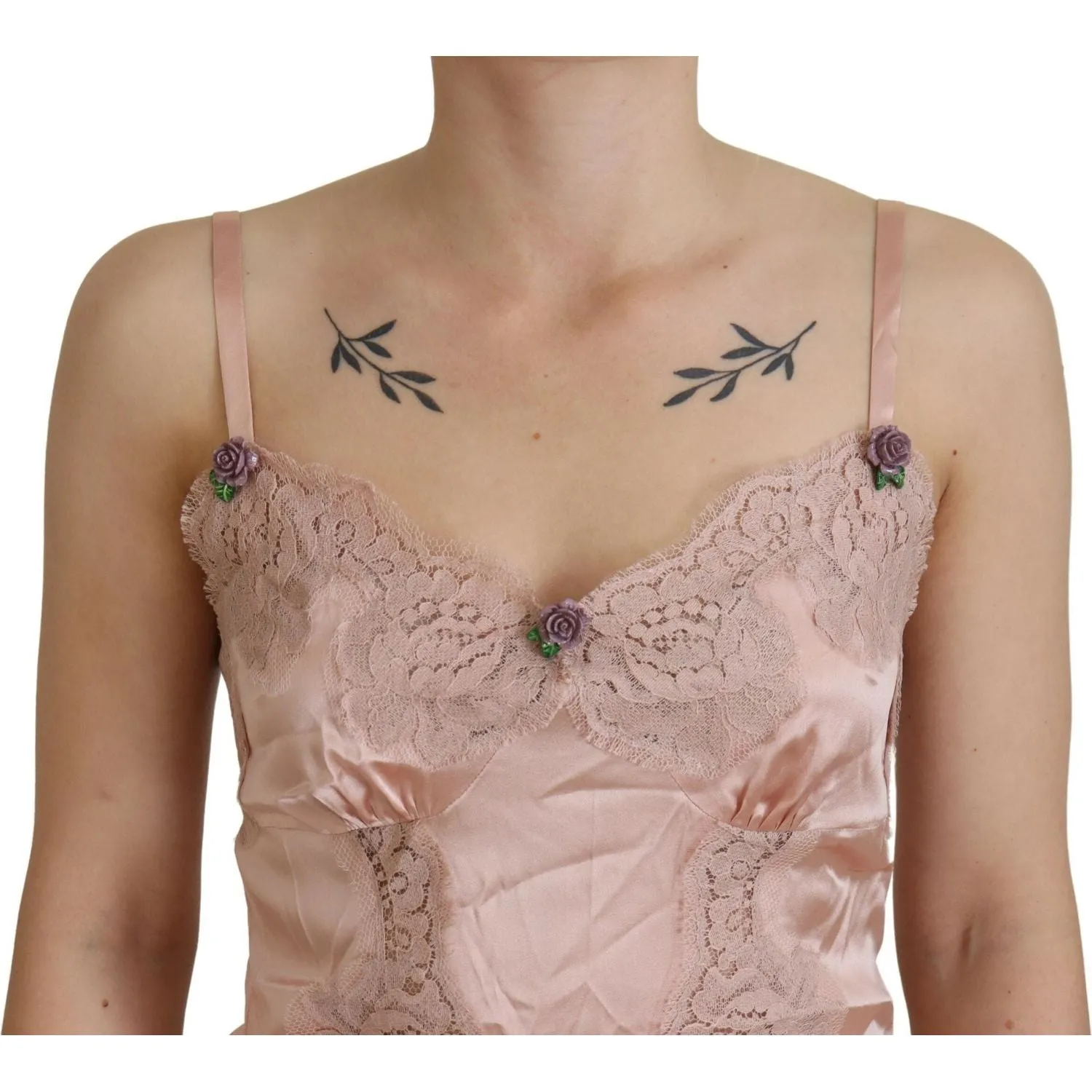 Dolce & Gabbana Elegant Pink Silk Lingerie Top