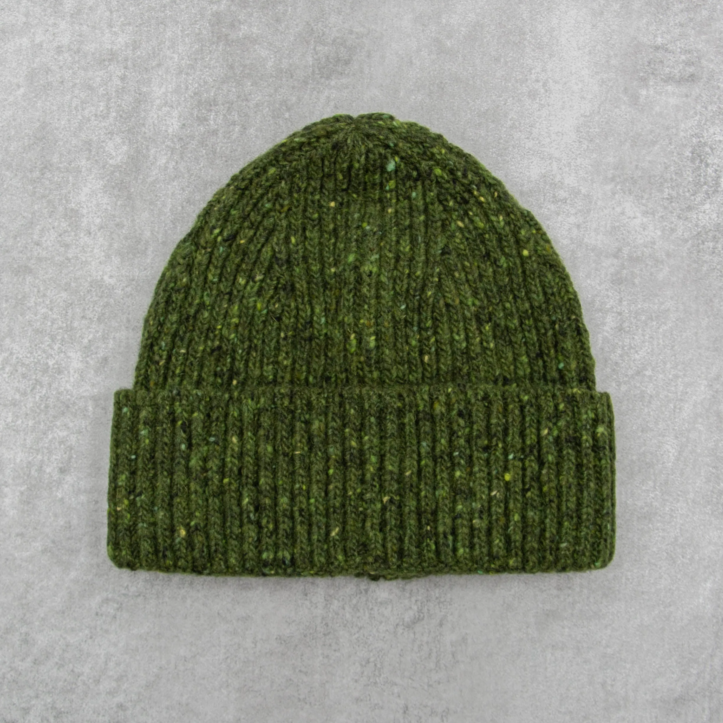 Donegal Wool Beanie - Green