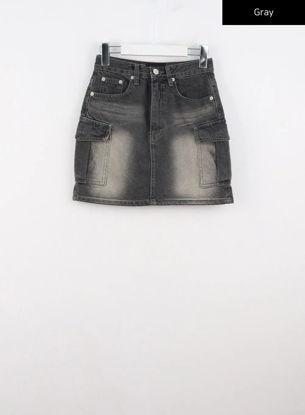 Downtown Pocketed Denim Mini Skirt CO318