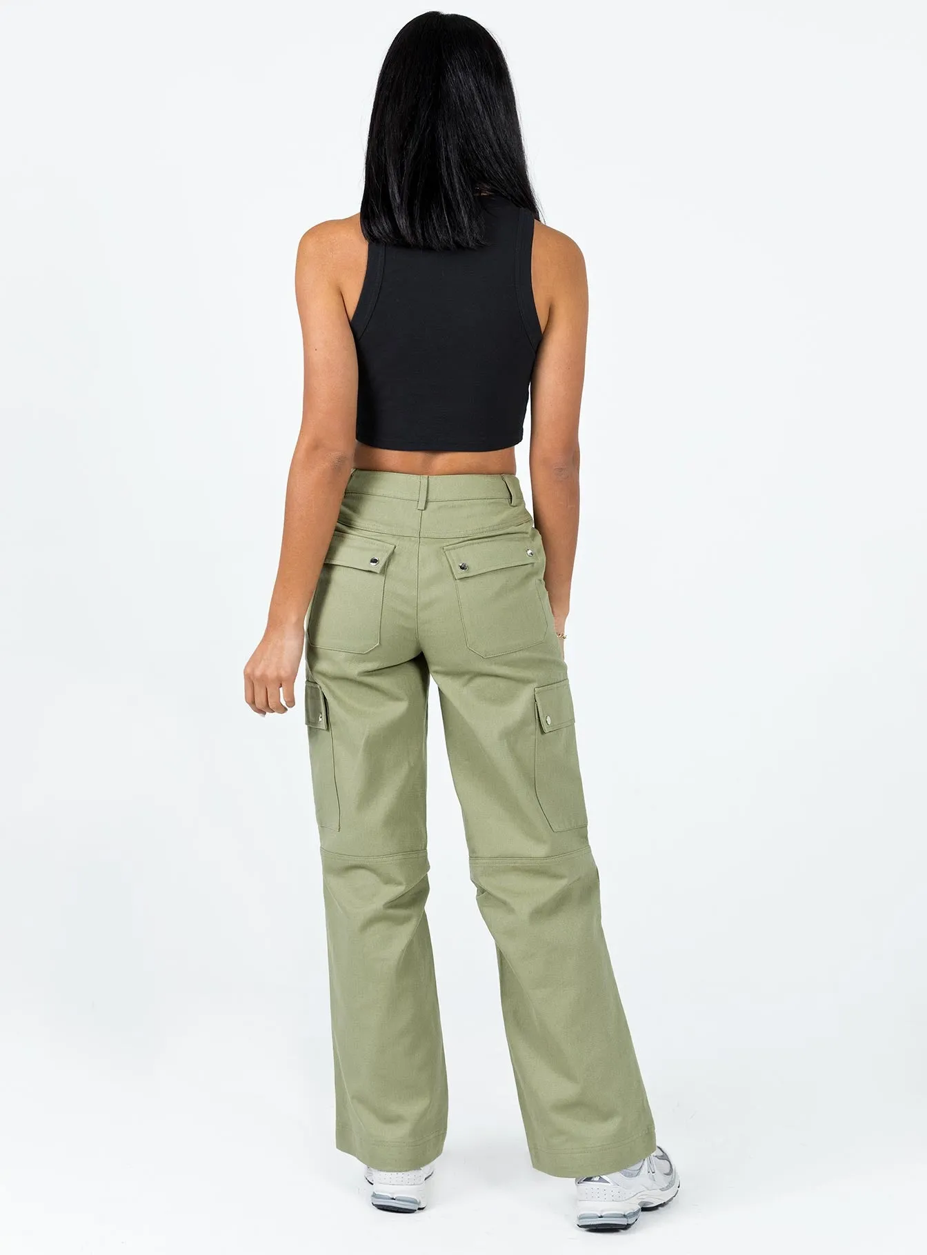 Fallout Mid Rise Cargo Pants Green