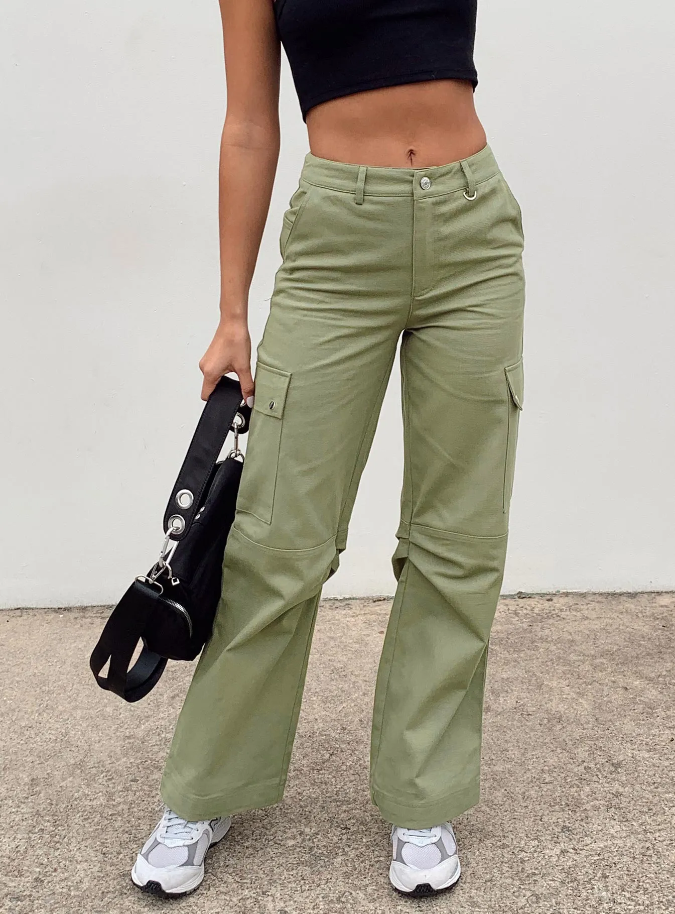 Fallout Mid Rise Cargo Pants Green