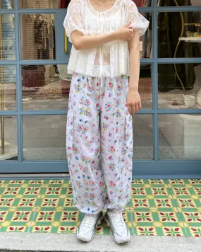 floral wave cargo pants