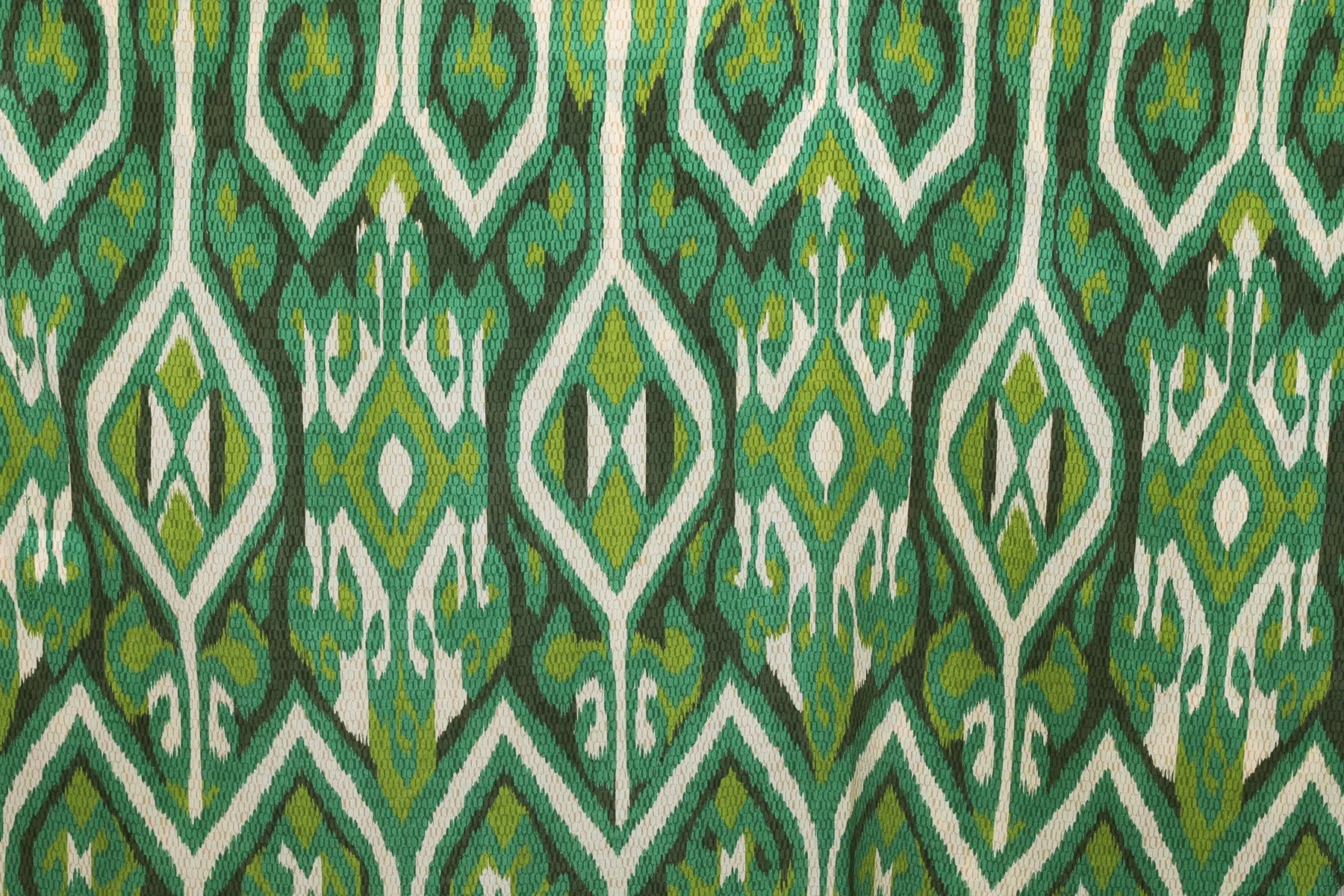 Gallipoli Green Ikat Italian Silk Poncho