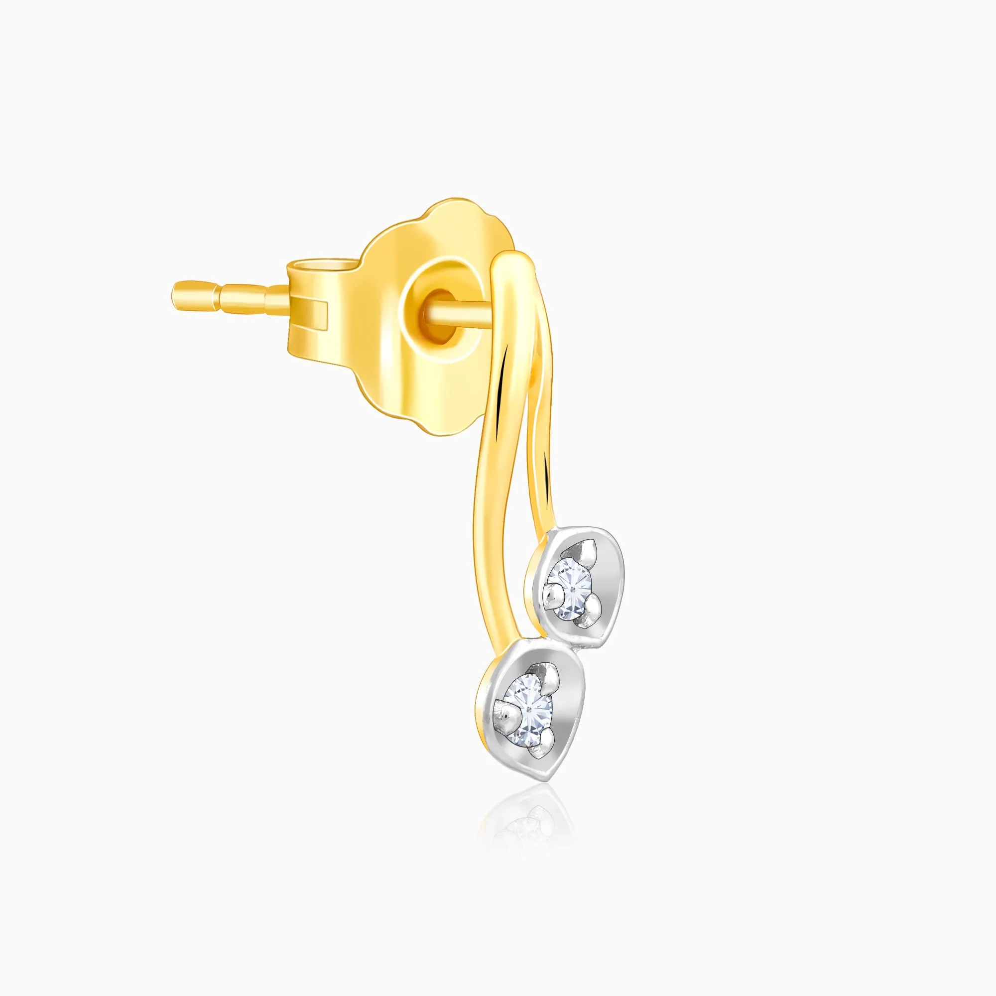 Gold Ivy Diamond Stud Earrings