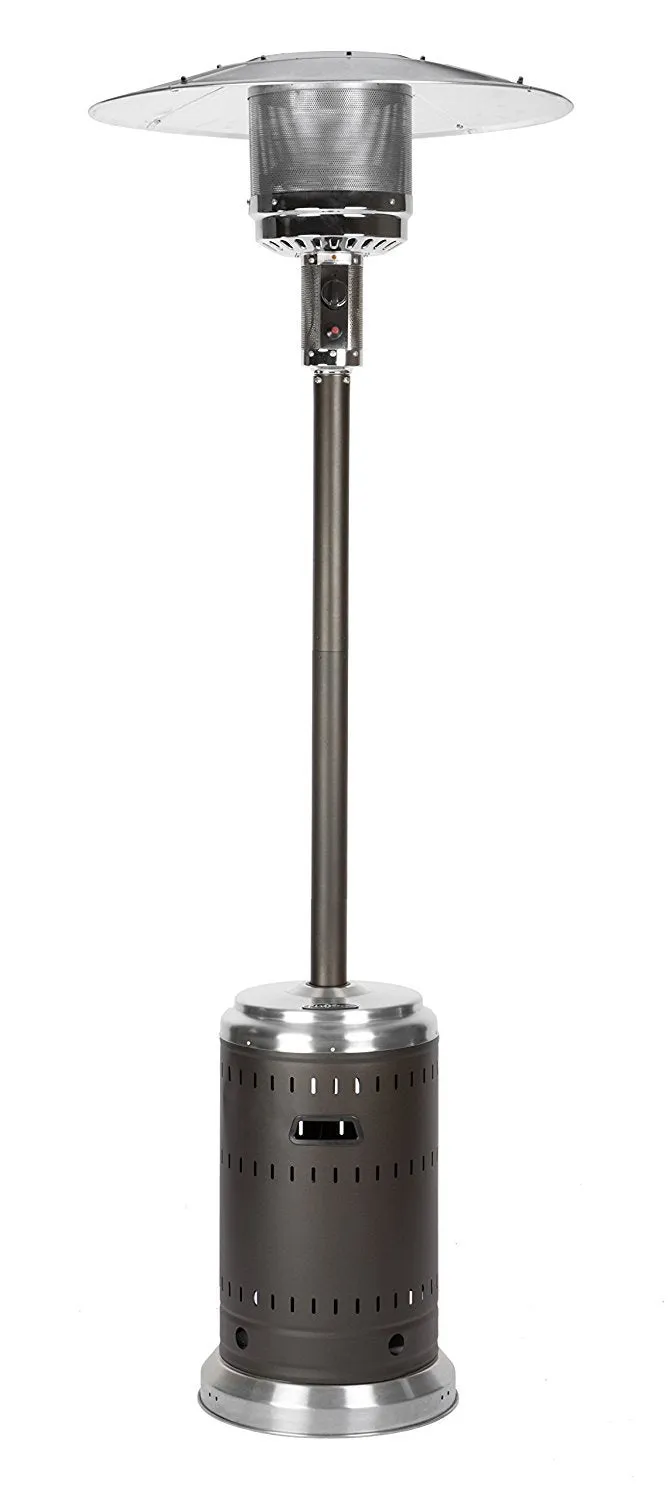 Golden Flame 46,000 BTU (XL-Series) Matte-Mocha Patio Heater with Wheels