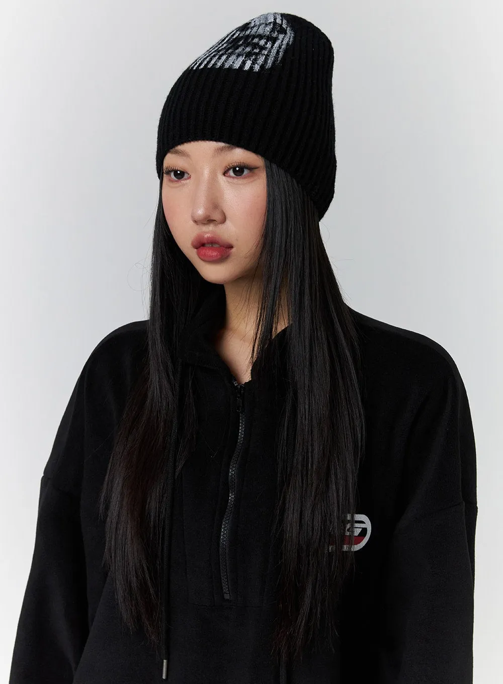 Graphic Solid Beanie CD329