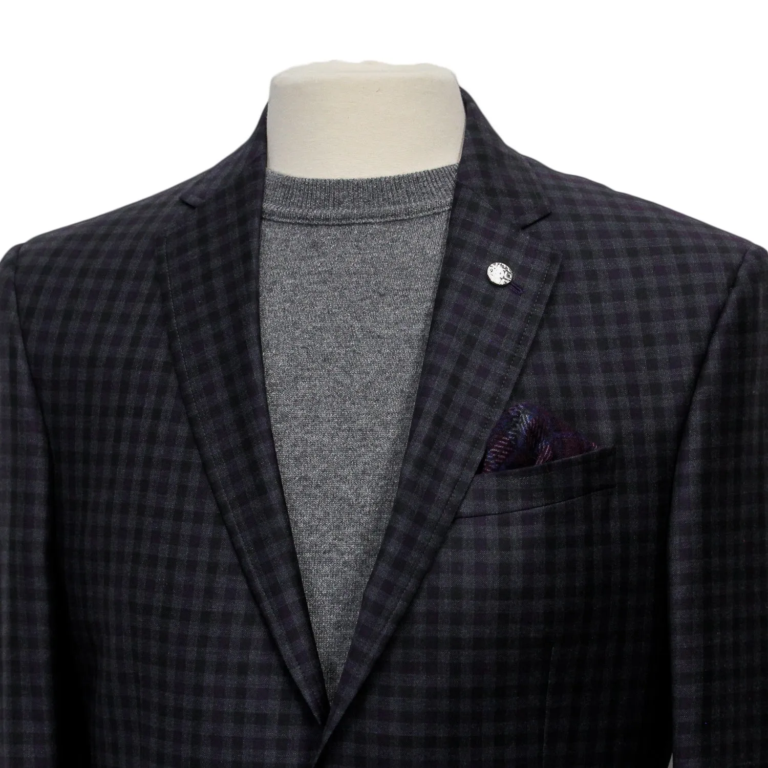 Gray Check Sport Coat Jones Modern Fit - Ted Baker