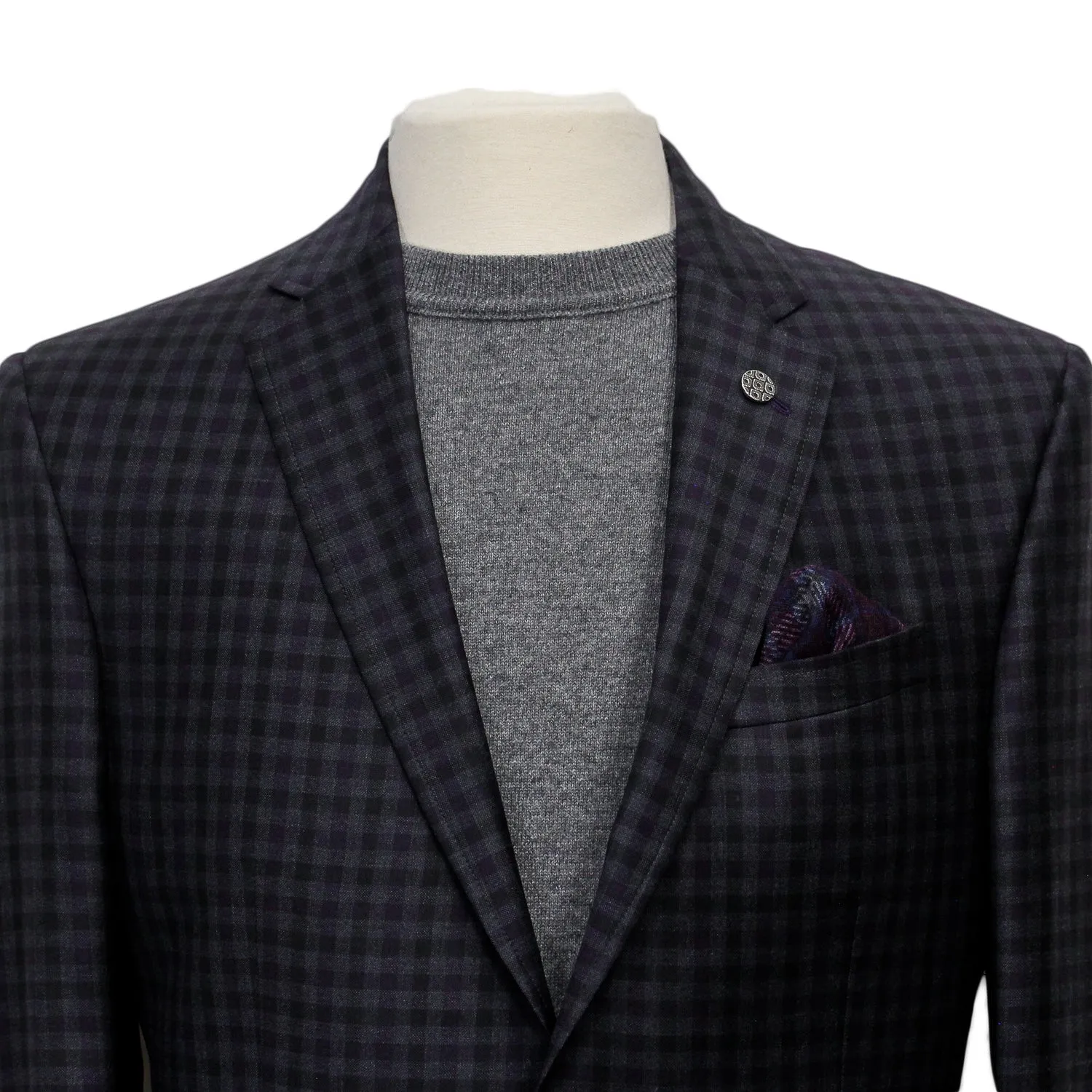 Gray Check Sport Coat Jones Modern Fit - Ted Baker