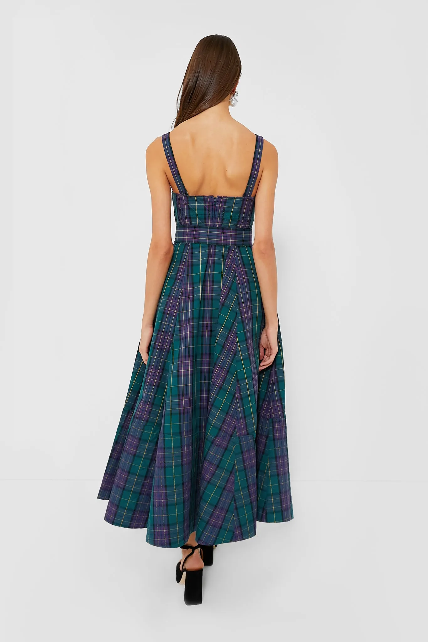 Green Tartan Plaid Thandy Dress