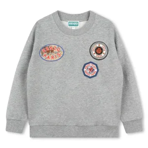 Grey Marl Patch Sweatshirt