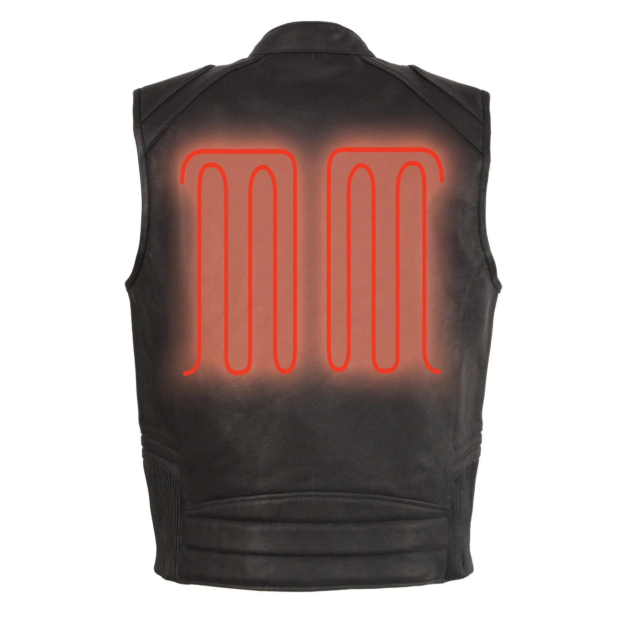 HEATED MLM3523 Men's Zipper Front Vest w/ Heated Technology