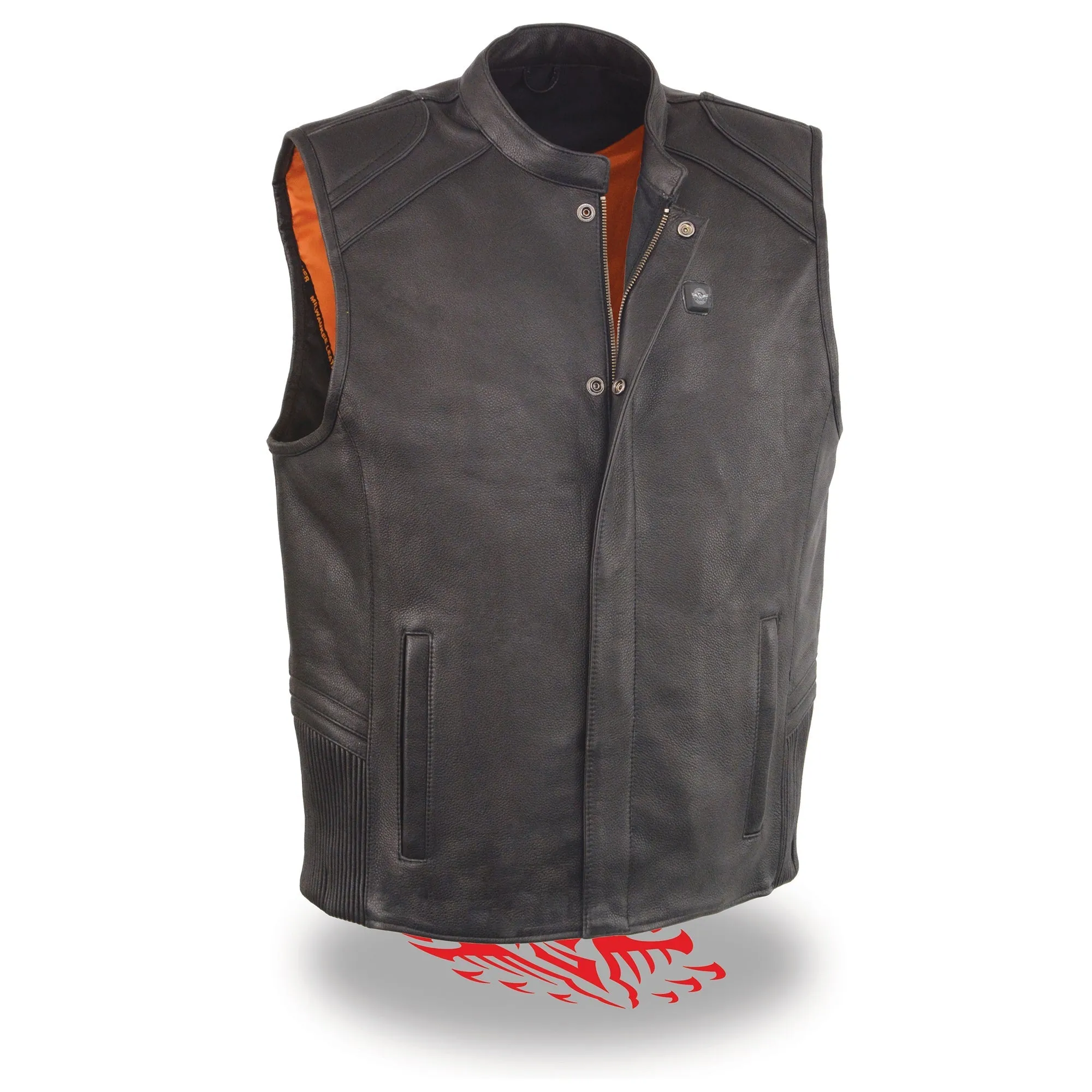 HEATED MLM3523 Men's Zipper Front Vest w/ Heated Technology