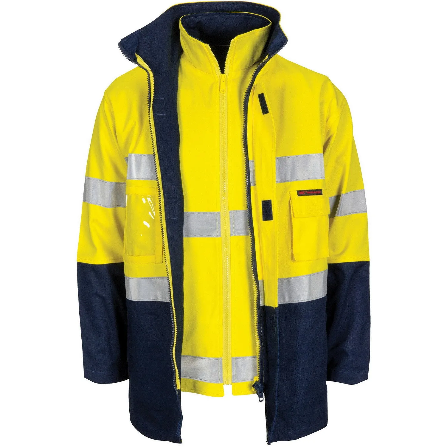 HiVis "4 IN 1" Cotton Drill Jacket with Generic R/Tape