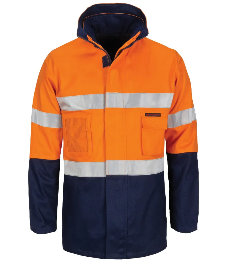 HiVis "4 IN 1" Cotton Drill Jacket with Generic R/Tape