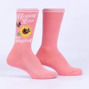 Honey Bee Yourself Women's Athletic Crew Socks