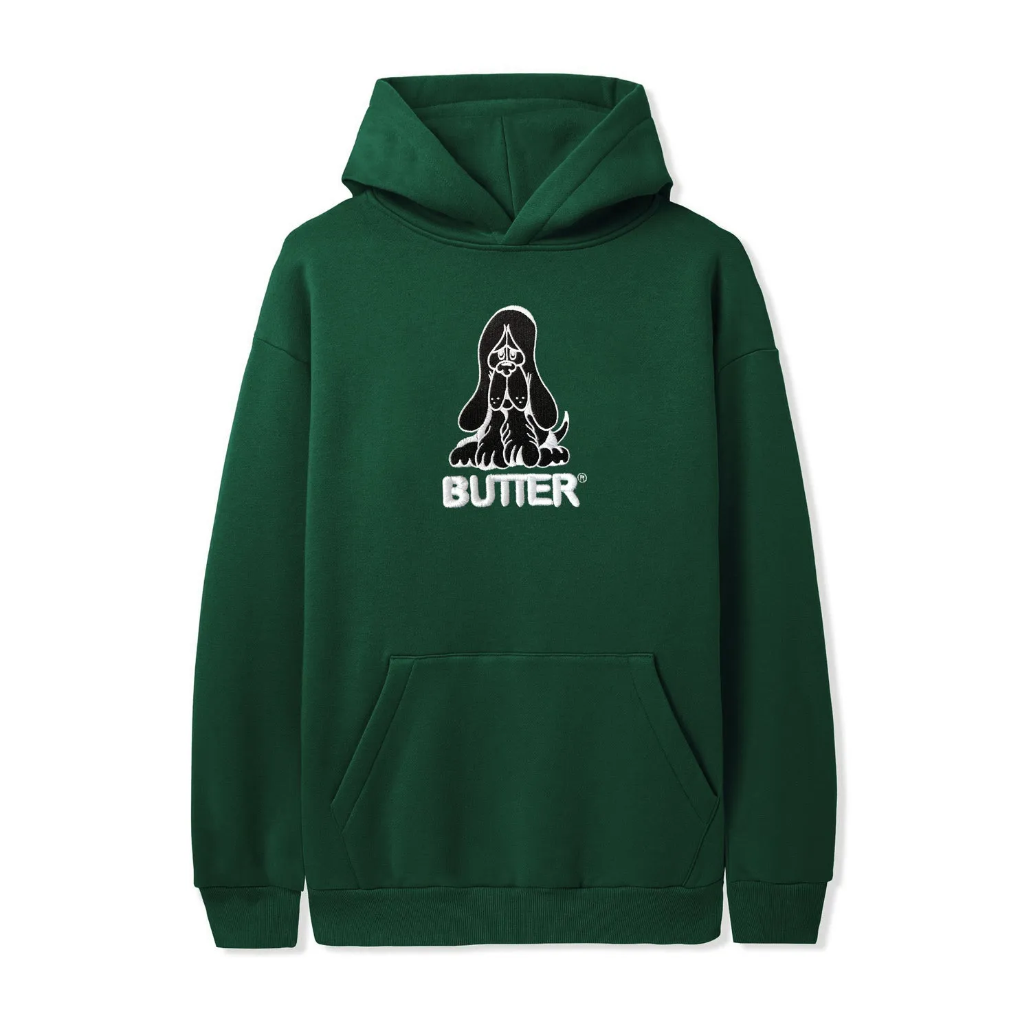 Hound Embroidered Pullover, Dark Green