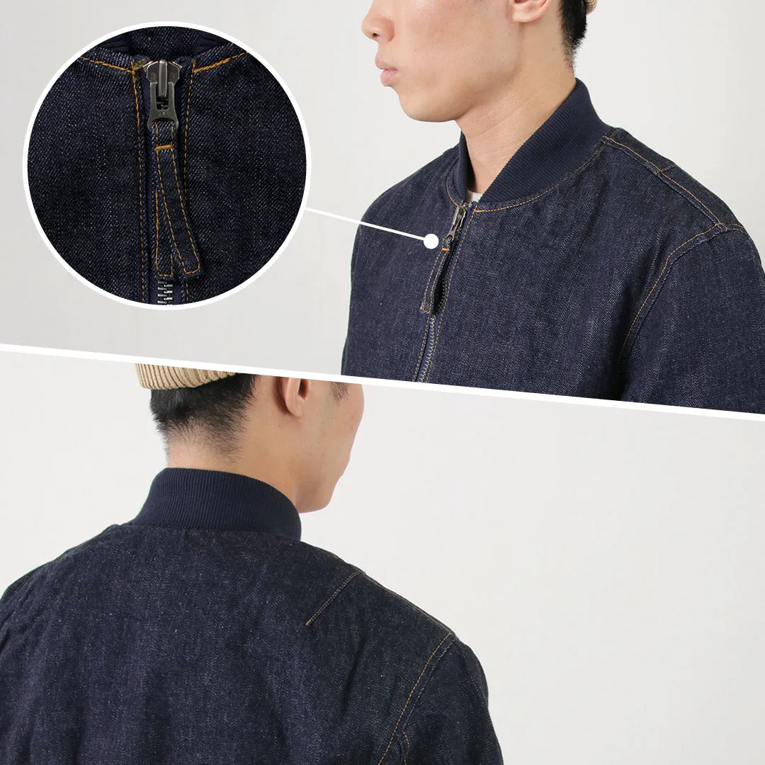 JAPAN BLUE JEANS / 13.5oz Crunch Denim Bomber Jacket