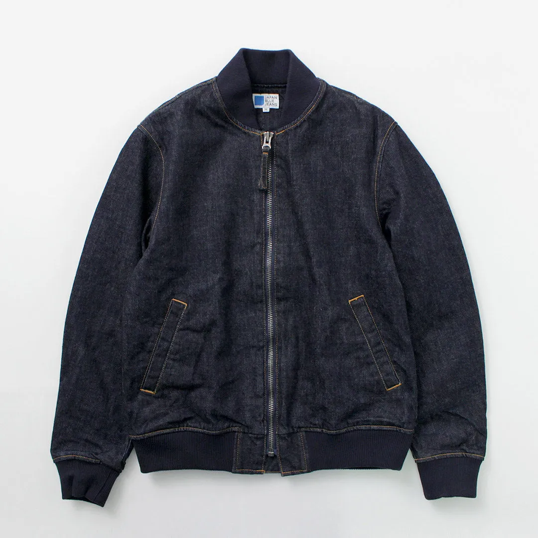 JAPAN BLUE JEANS / 13.5oz Crunch Denim Bomber Jacket