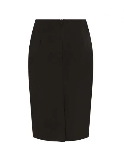 Joan Tailored Wool Crepe Pencil Skirt