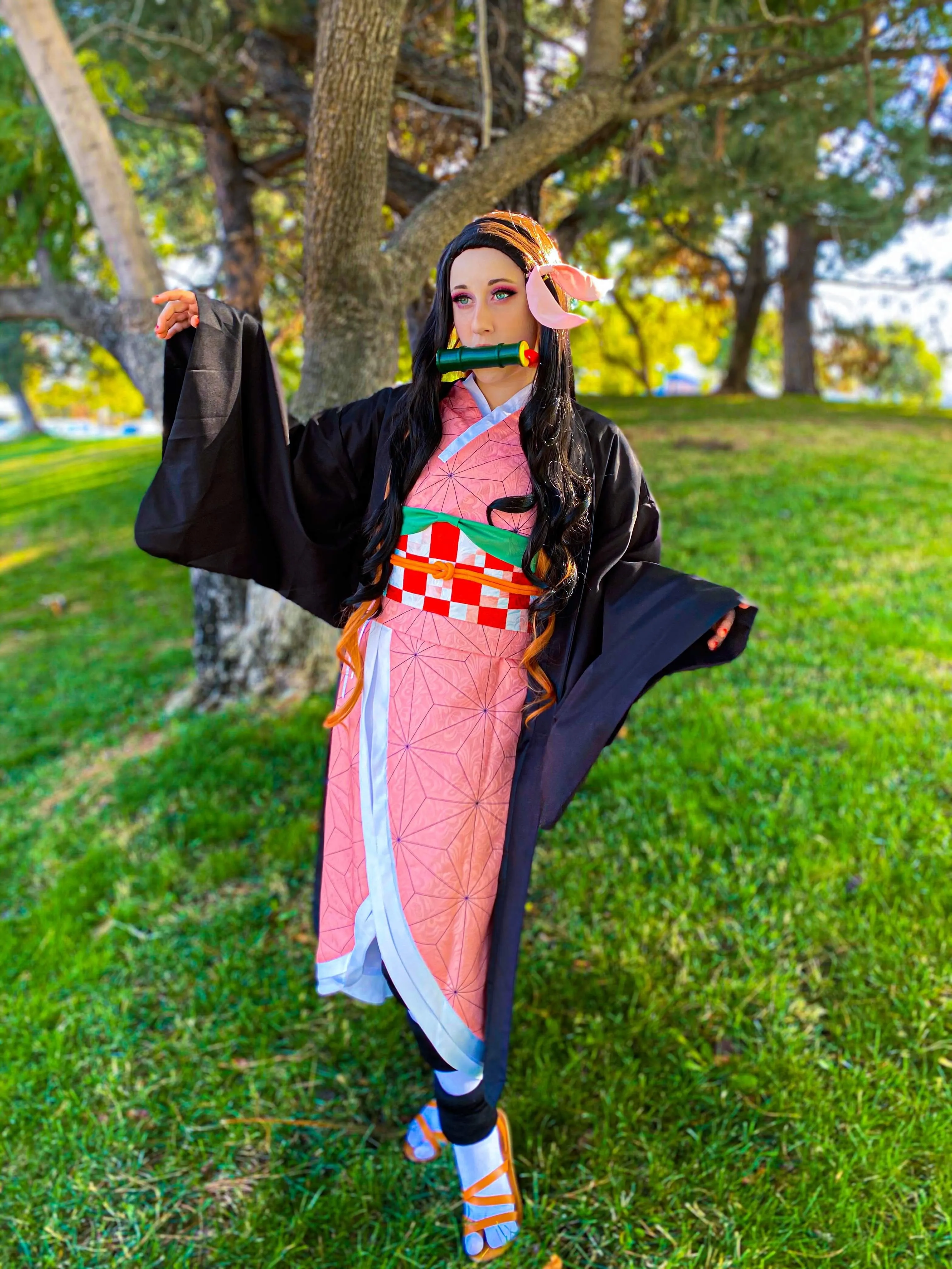 Kamado Nezuko Cosplay Costume Kimono Cosplay Outfits