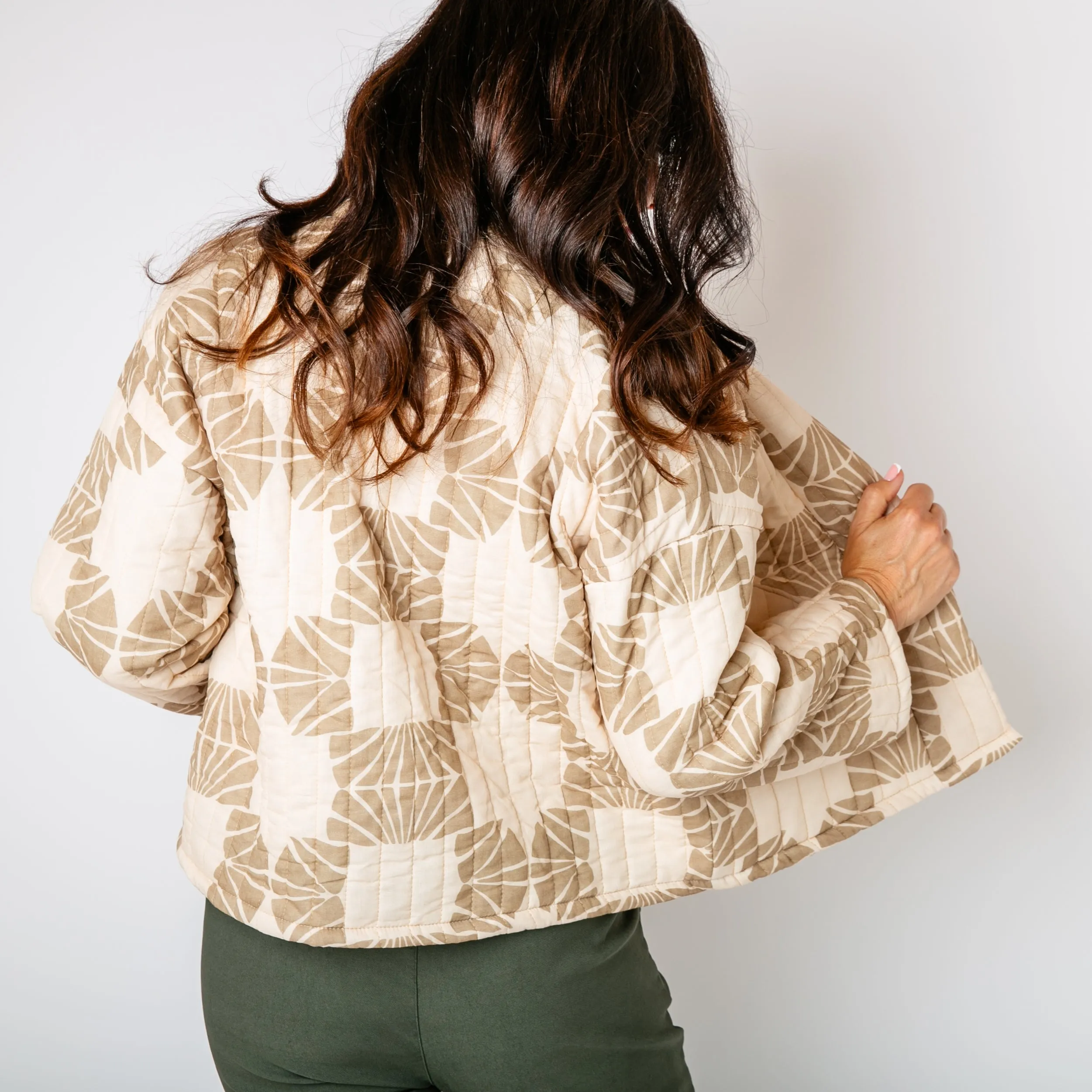 Kimono Pattern Quilted Jacket