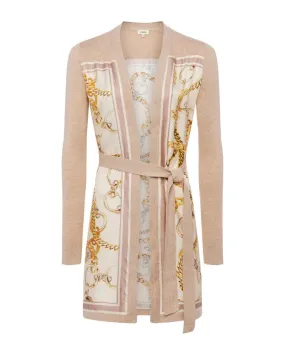 L’Agence Beverly Silk Panel Cardigan