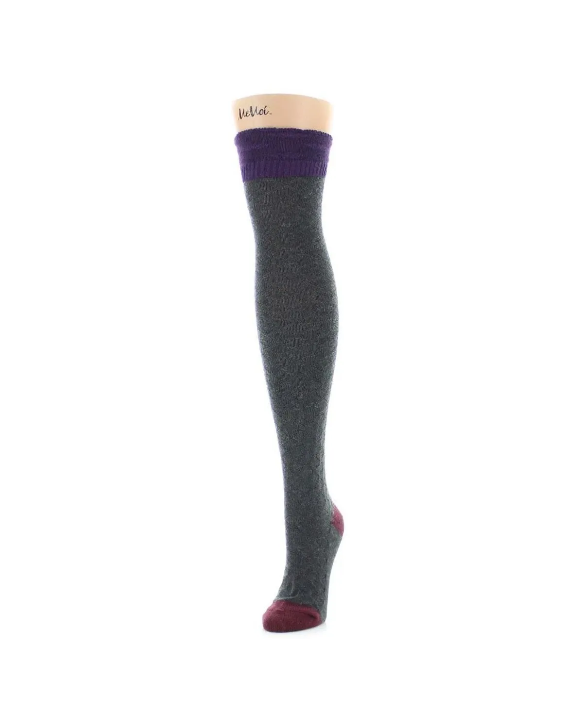 Legmogu'e Leaf Burst Over the Knee Warm Socks in Grey