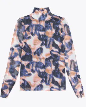 Lenea Mesh L/S Top Pink/Blue print