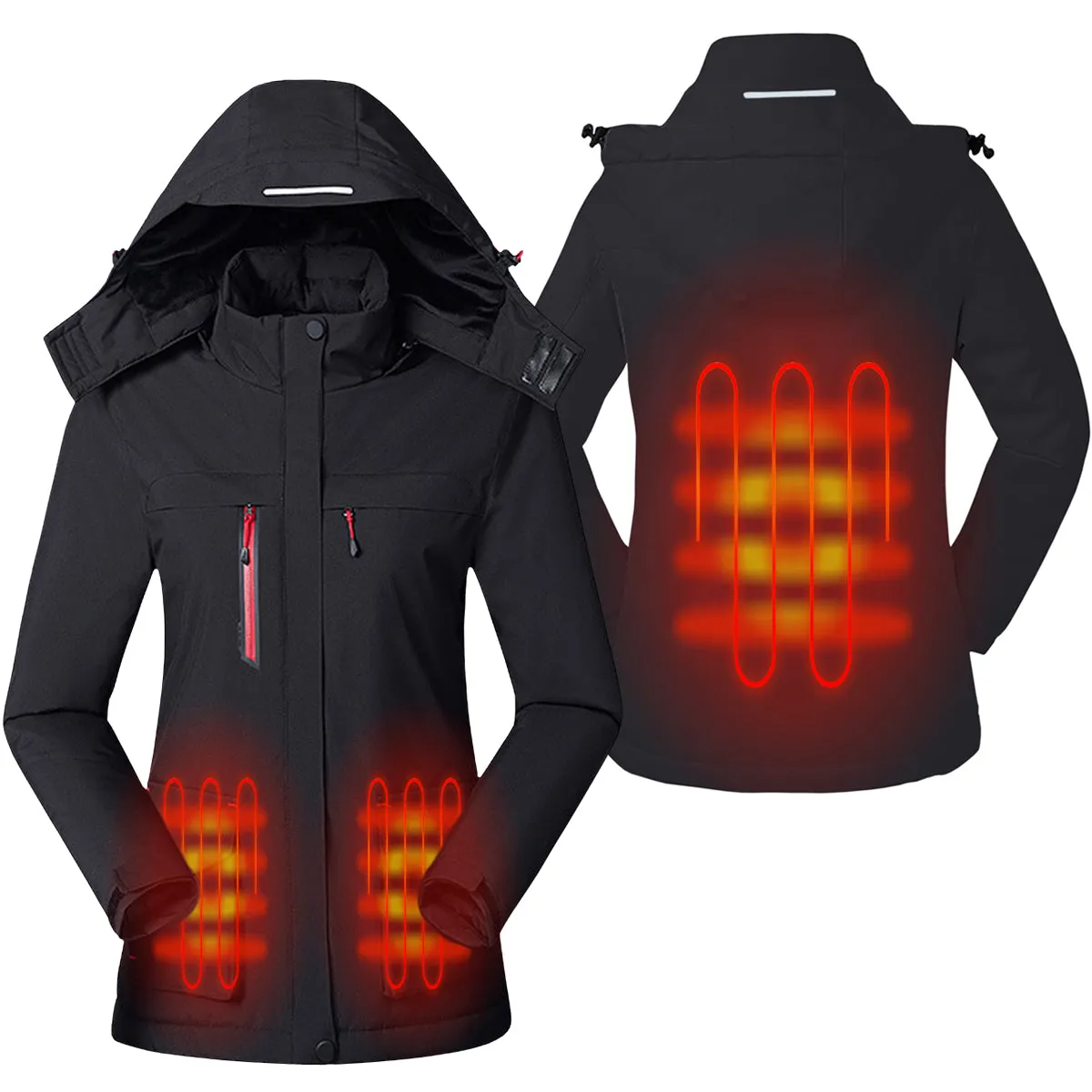 Long Waterproof Heated Trekking Jacket