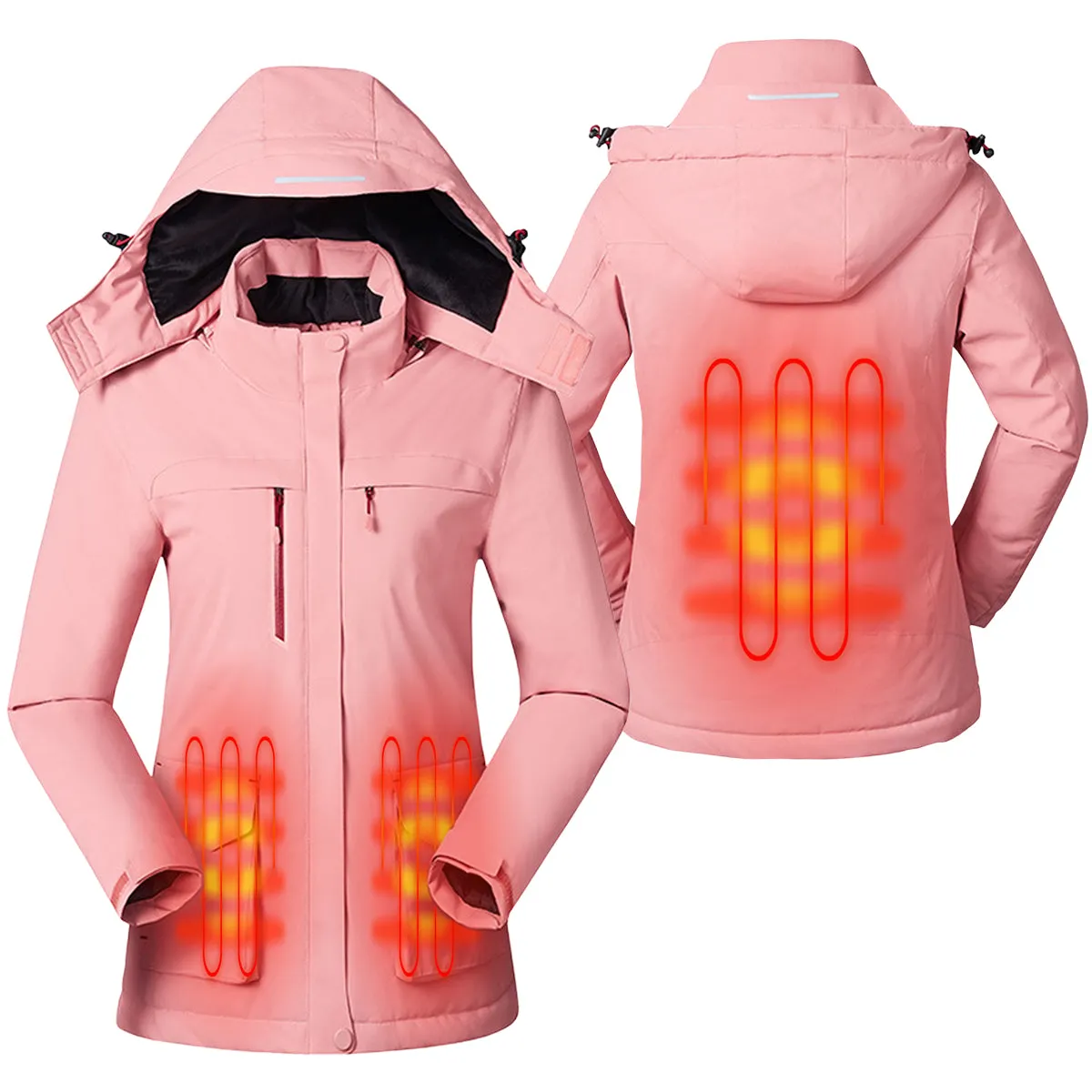 Long Waterproof Heated Trekking Jacket