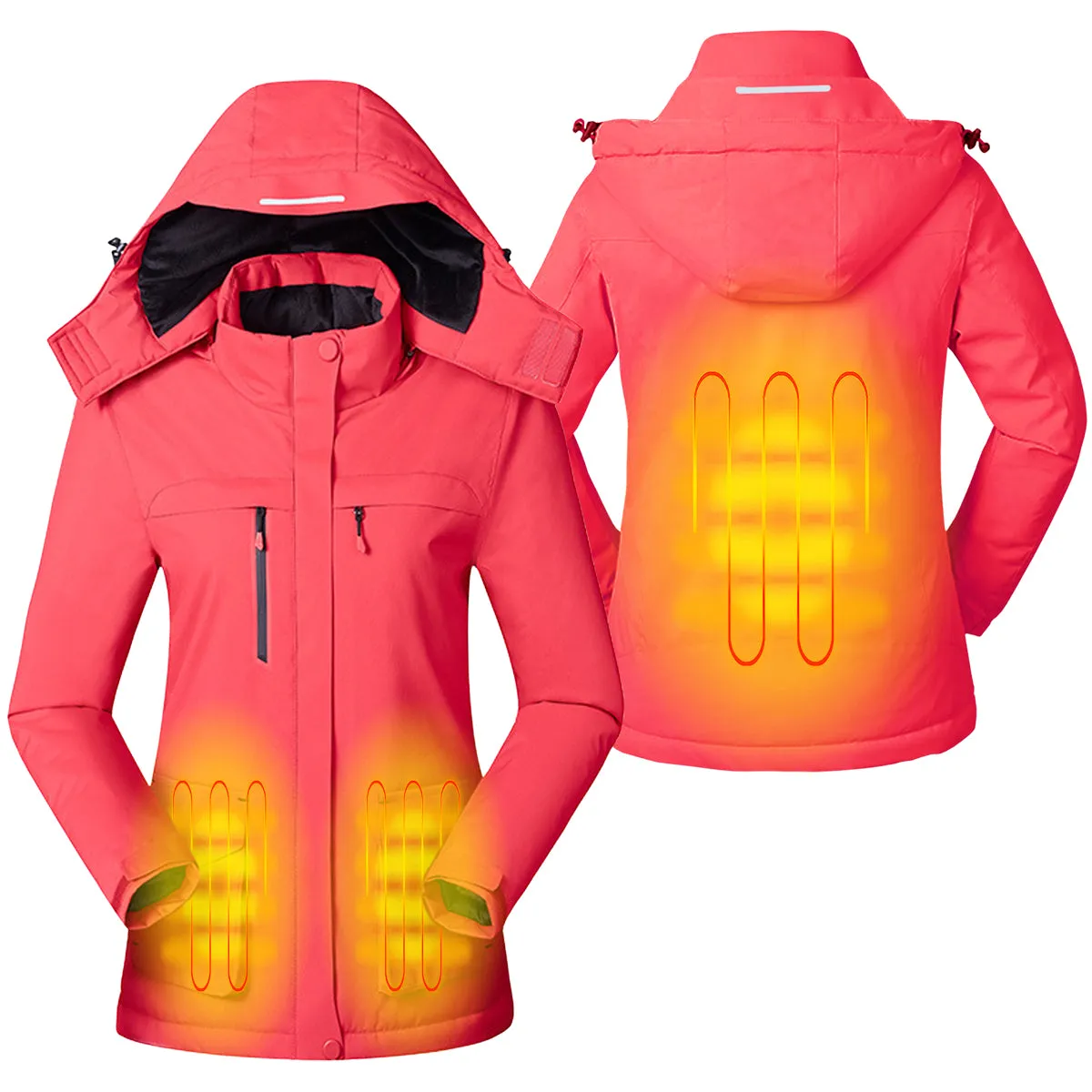 Long Waterproof Heated Trekking Jacket