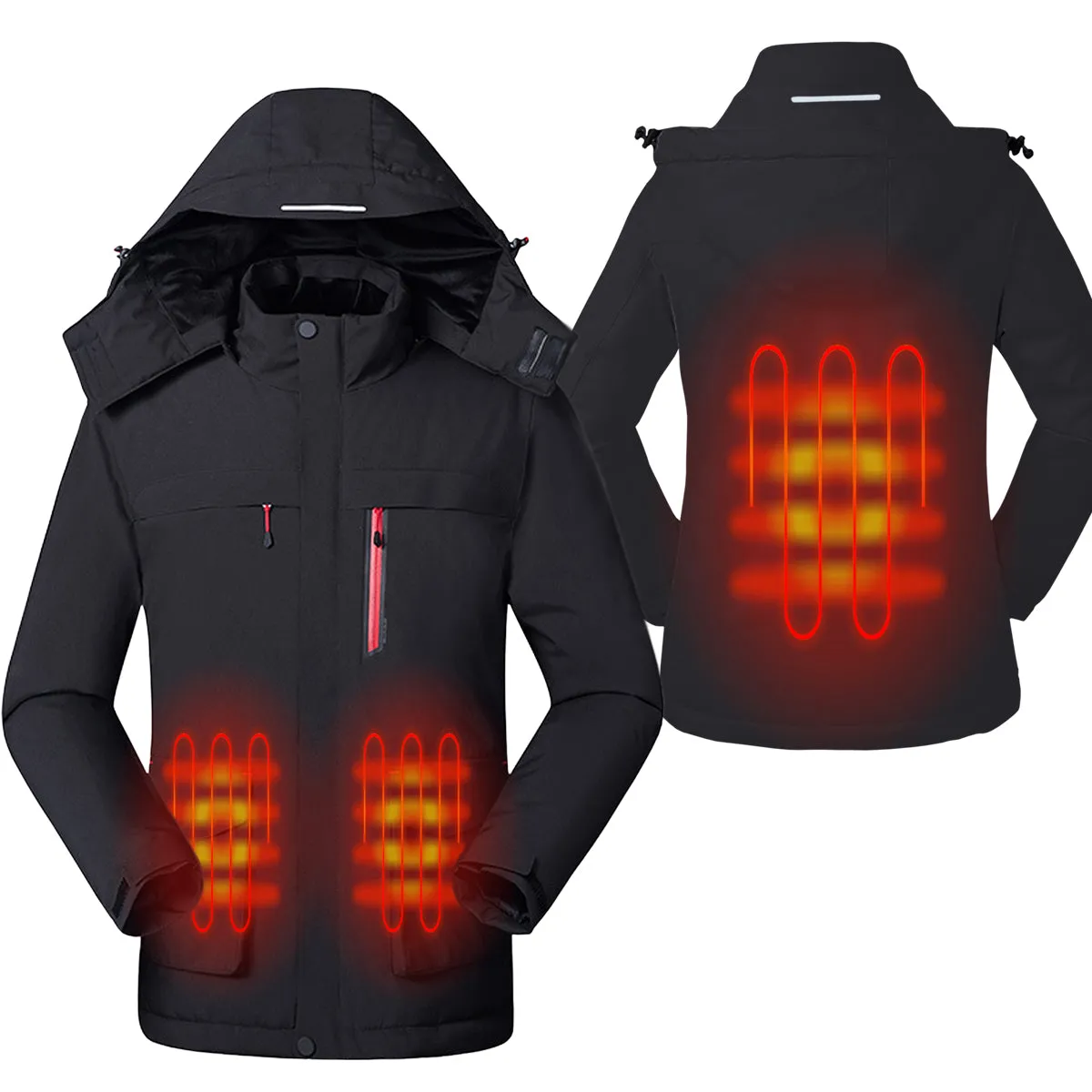 Long Waterproof Heated Trekking Jacket