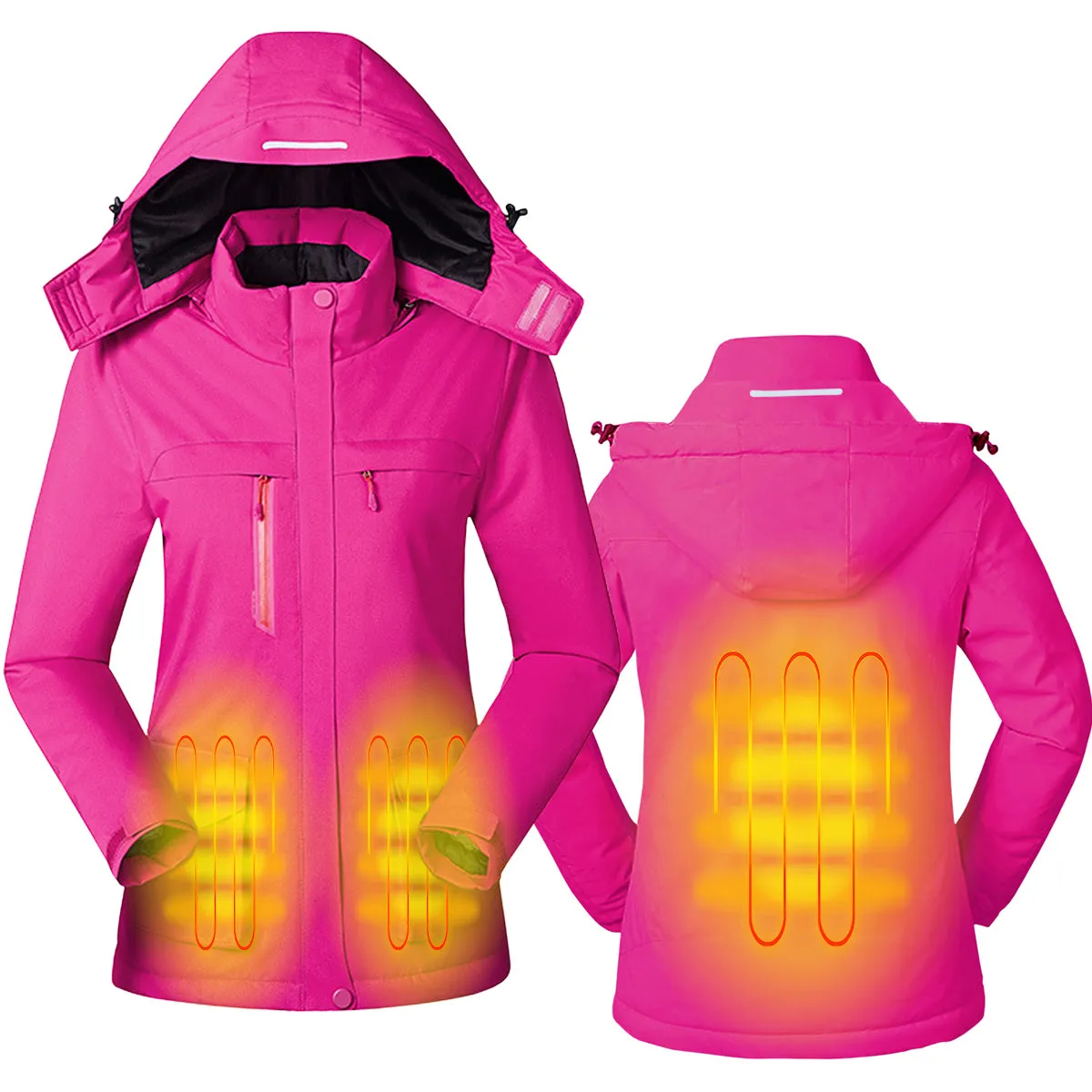 Long Waterproof Heated Trekking Jacket