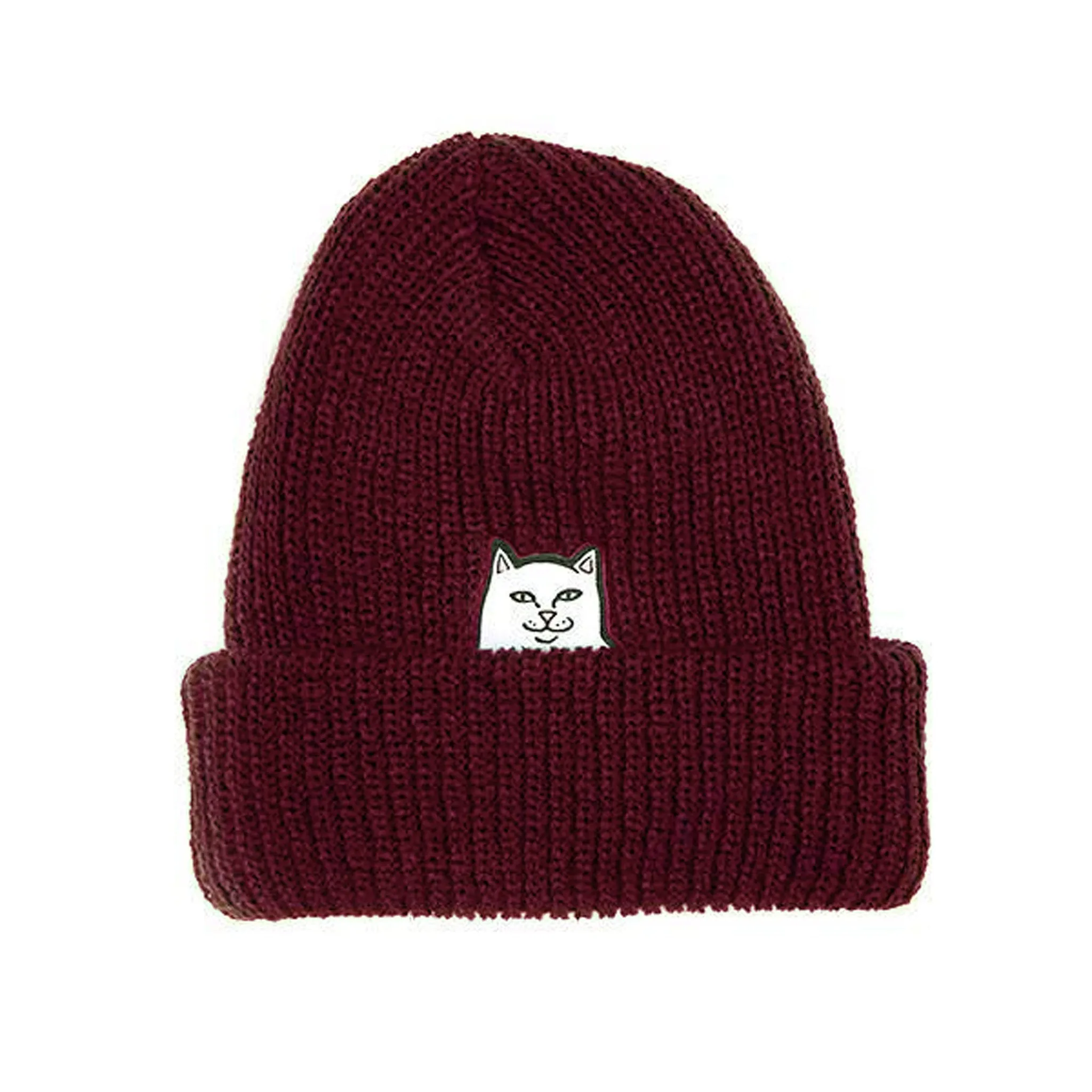 Lord Nermal Ribbed Beanie (Burgundy)