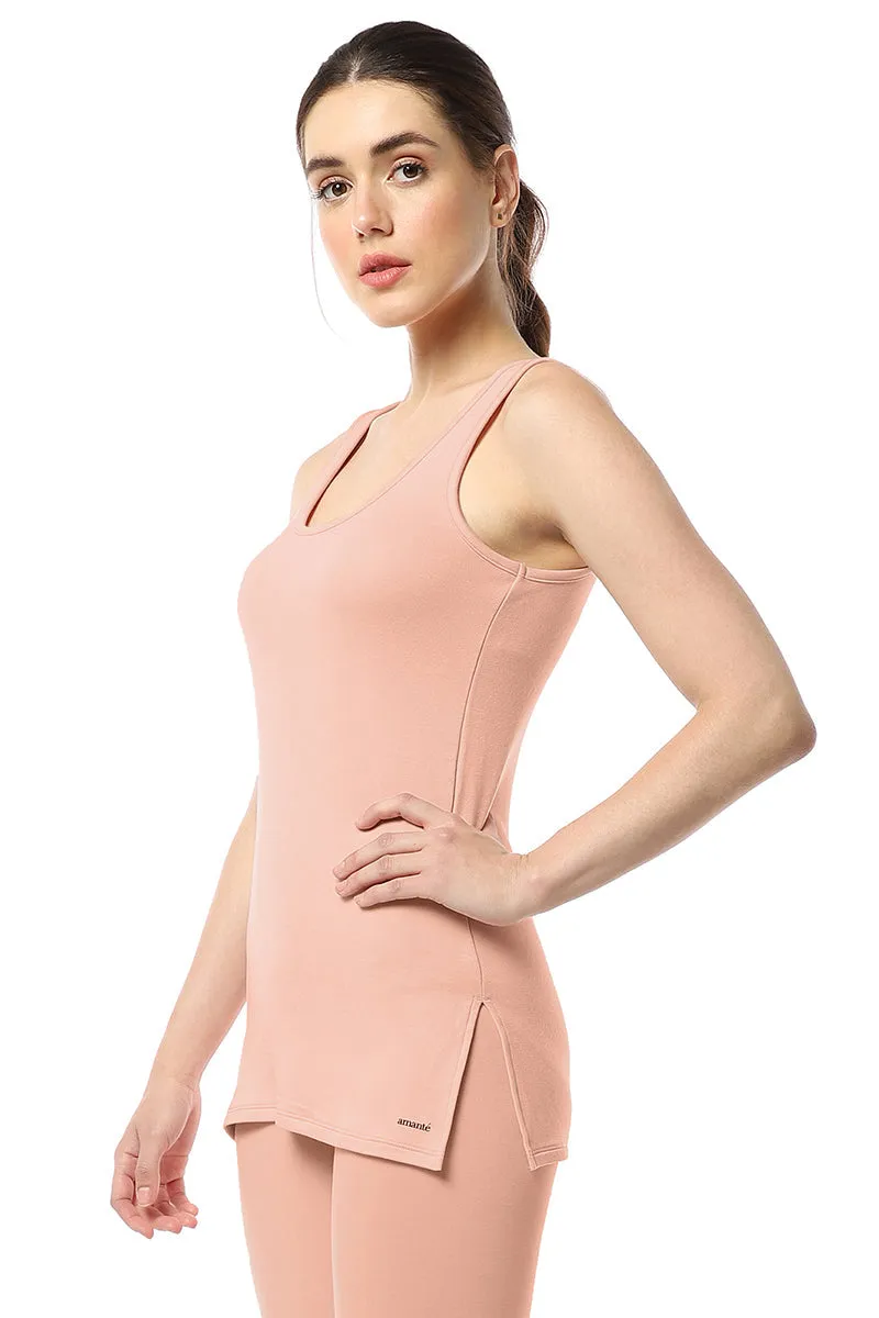 LuxeHeat Thermal Vest - Cameo Rose