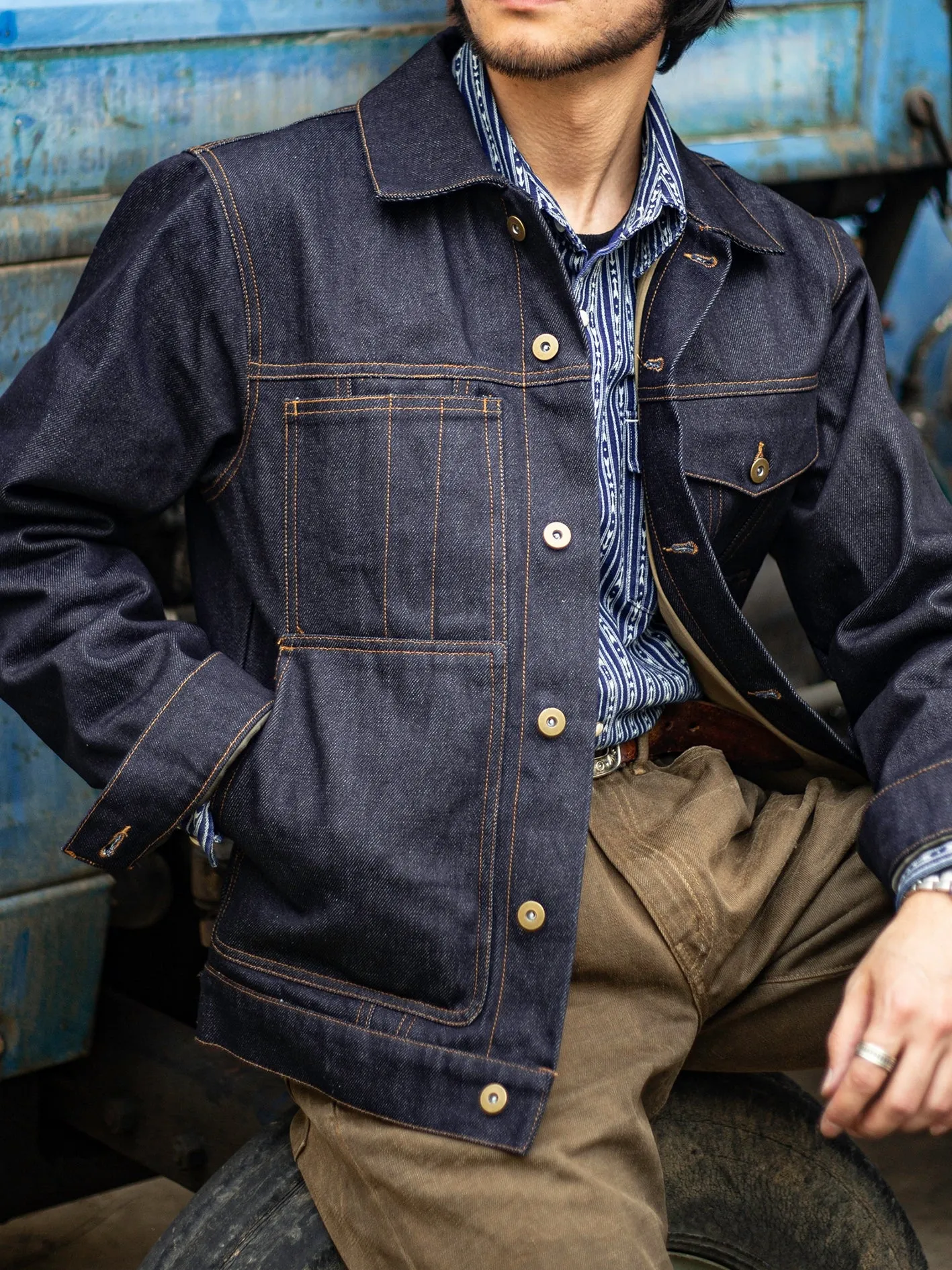 Men's 16.5OZ Denim Cruiser Jacket