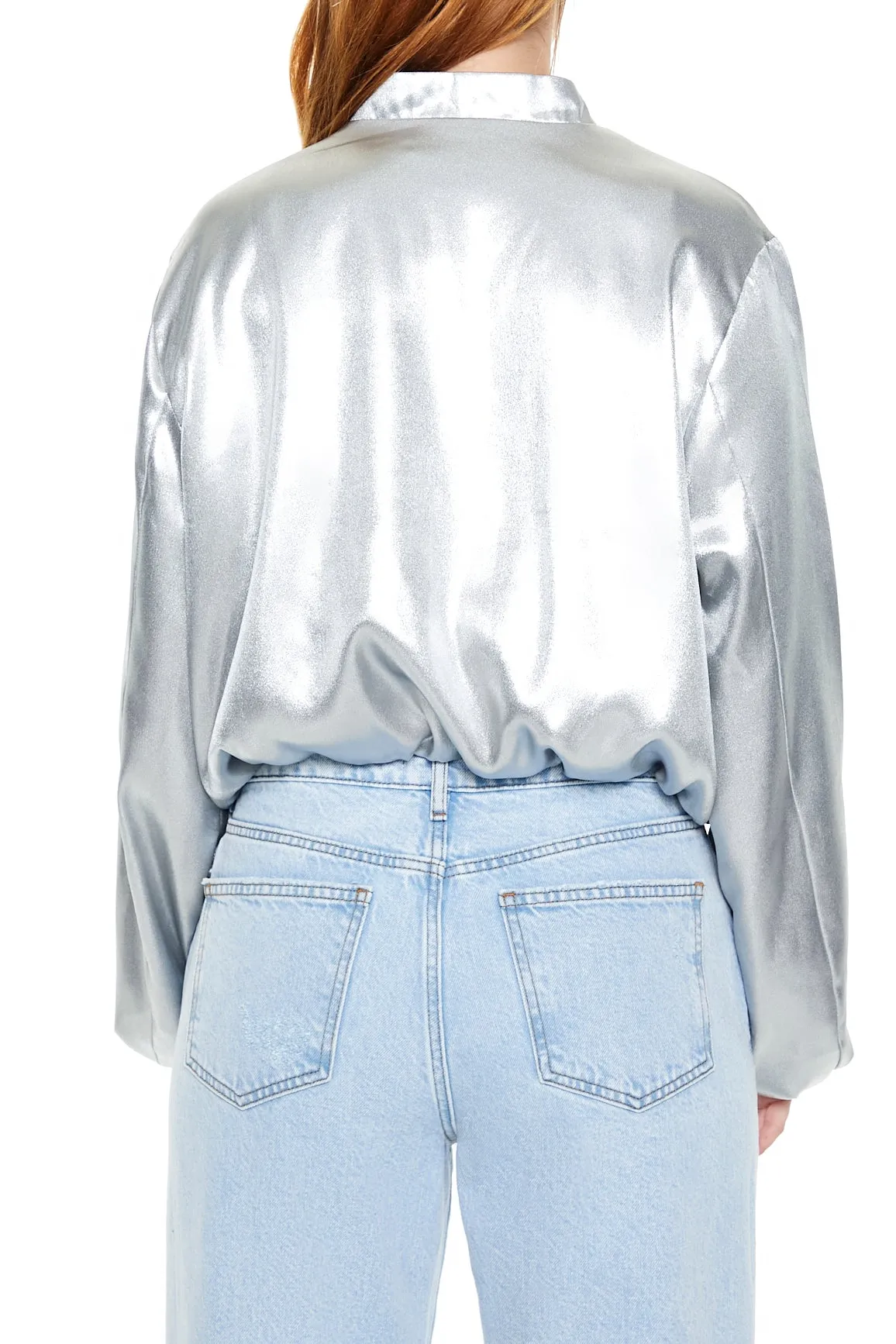 Metallic Bomber Jacket