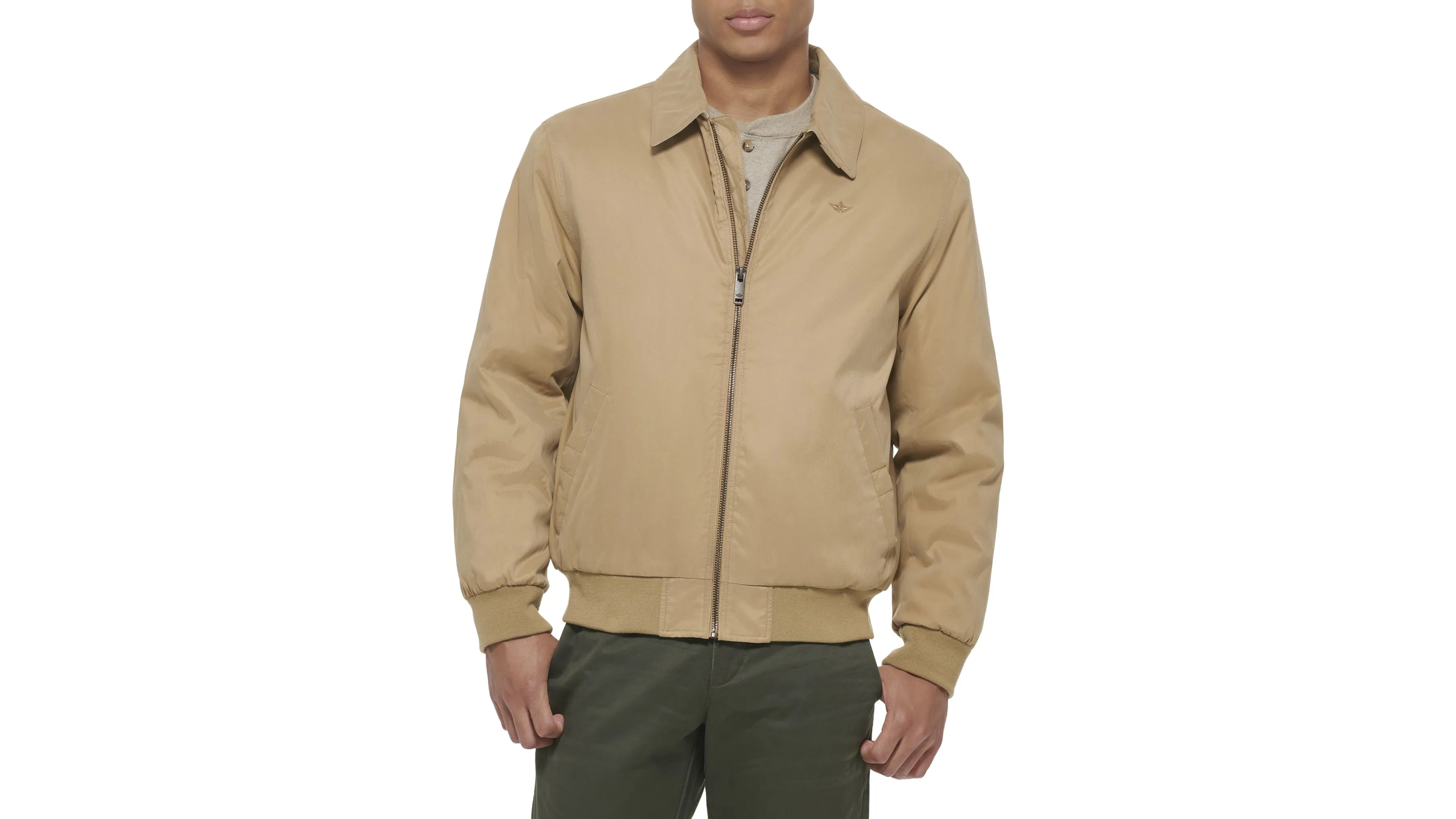 Microtwill Relaxed Laydown Collar Bomber