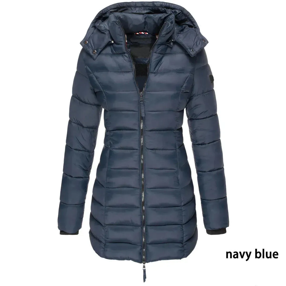 Mid-length Winter Slim-fit Cotton Padded Quilted Puffer Jacket for women