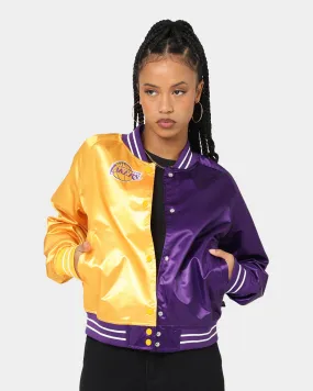 Mitchell & Ness Women's Los Angeles Lakers Big Face 5.0 Satin Jacket Yellow