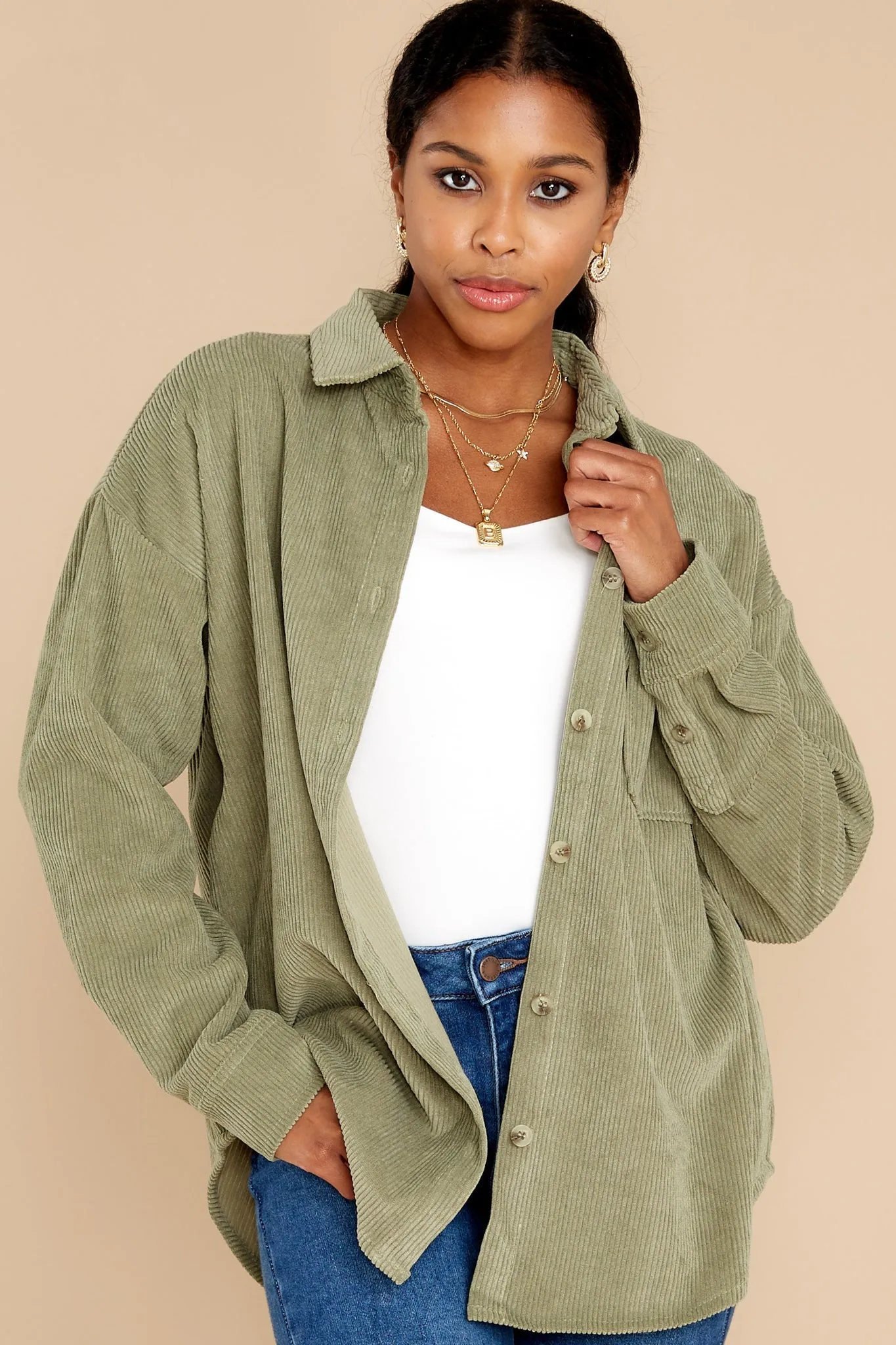 Morning Chill Olive Green Top